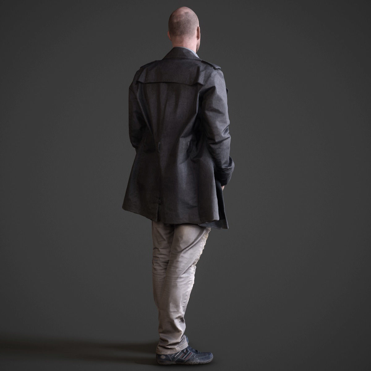 Casual Man Low-poly 3D model_3