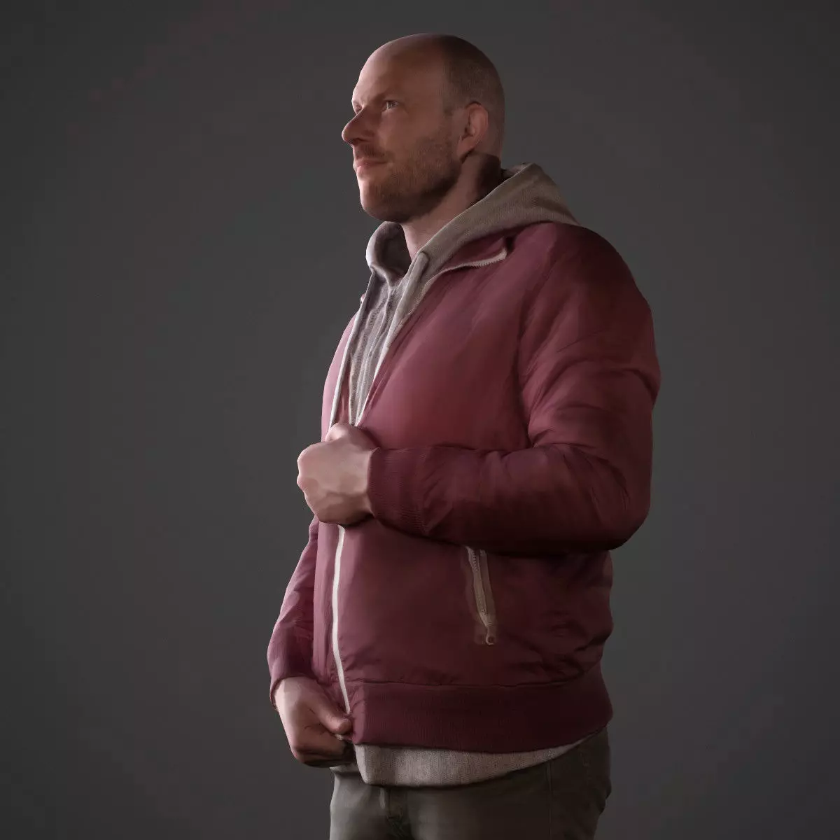 Casual Man Low-poly 3D model_0