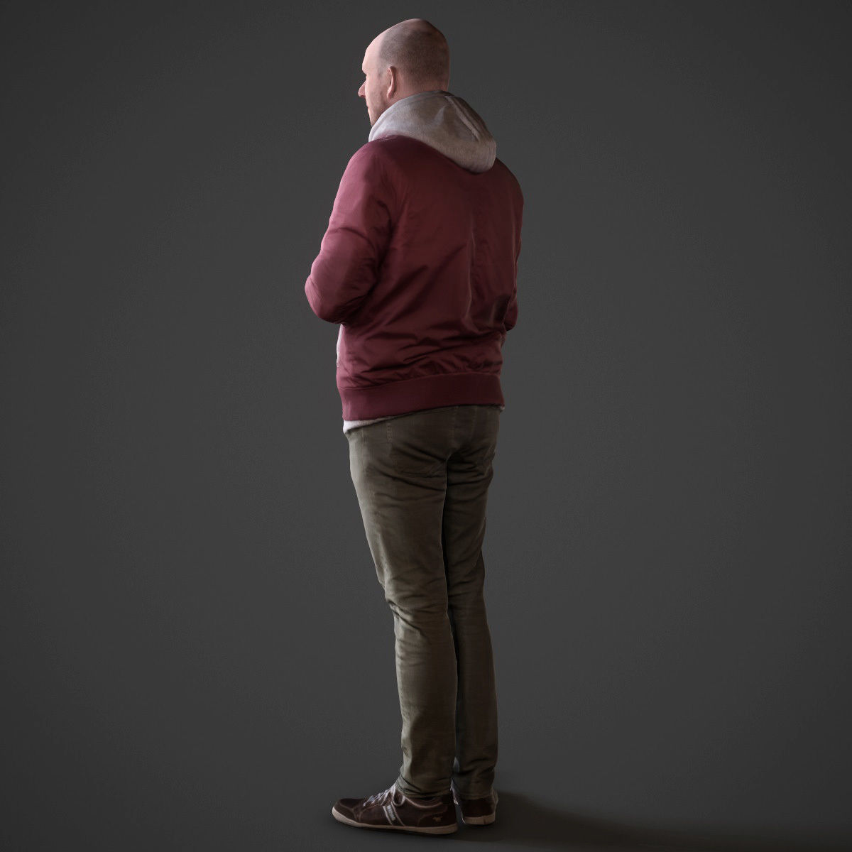 Casual Man Low-poly 3D model_3