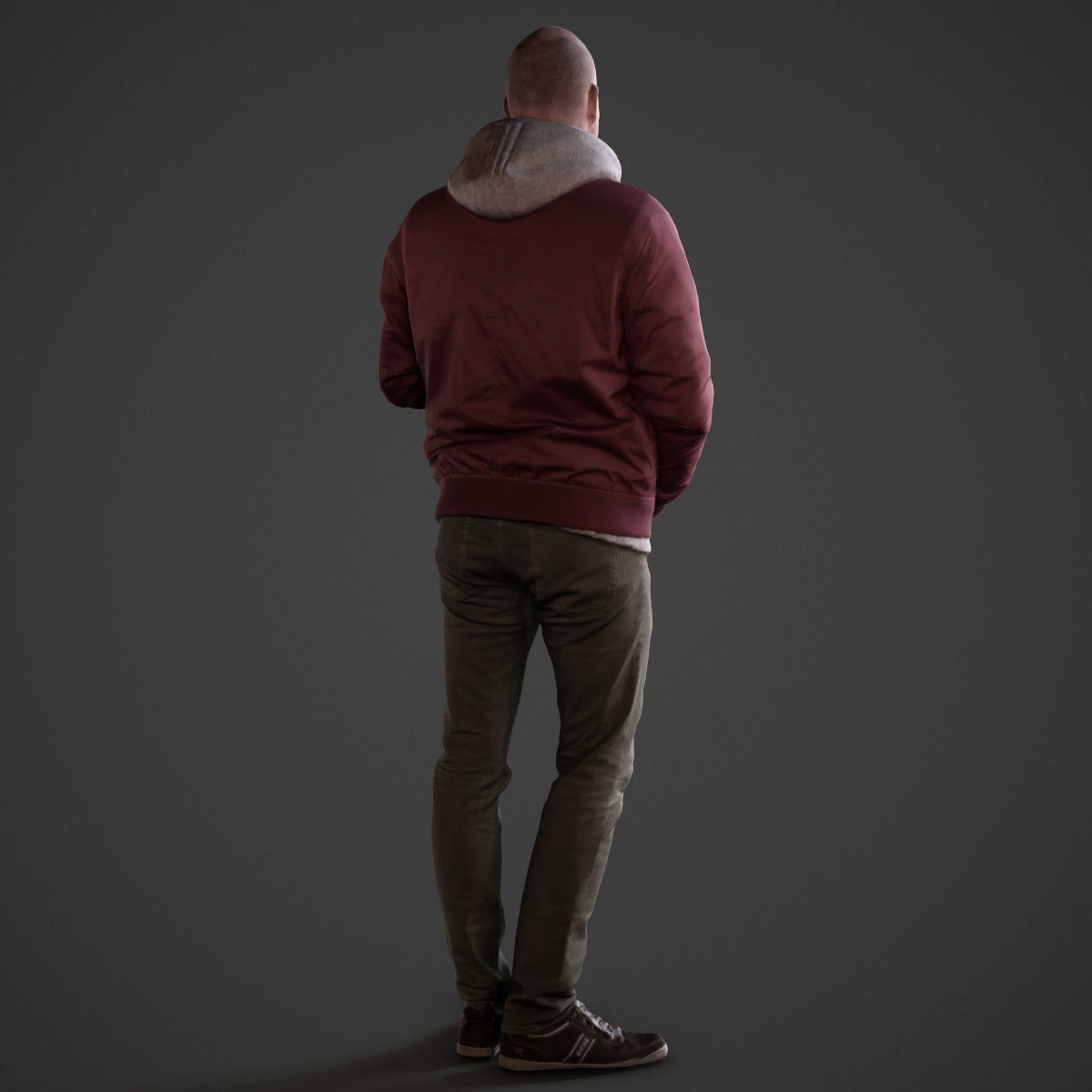 Casual Man Low-poly 3D model_2