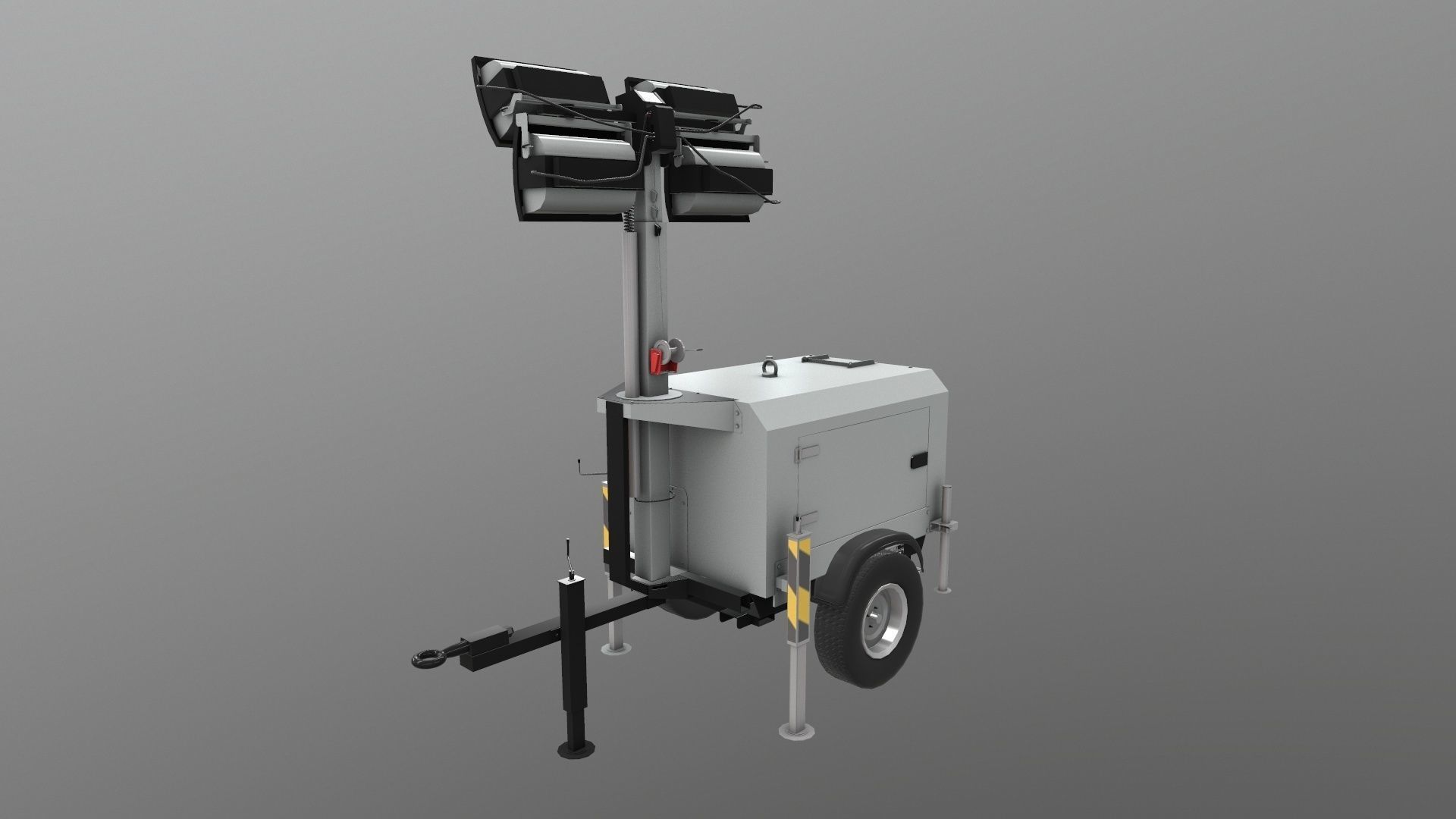 Tower Lamp 3D Model Low-poly 3D model_3