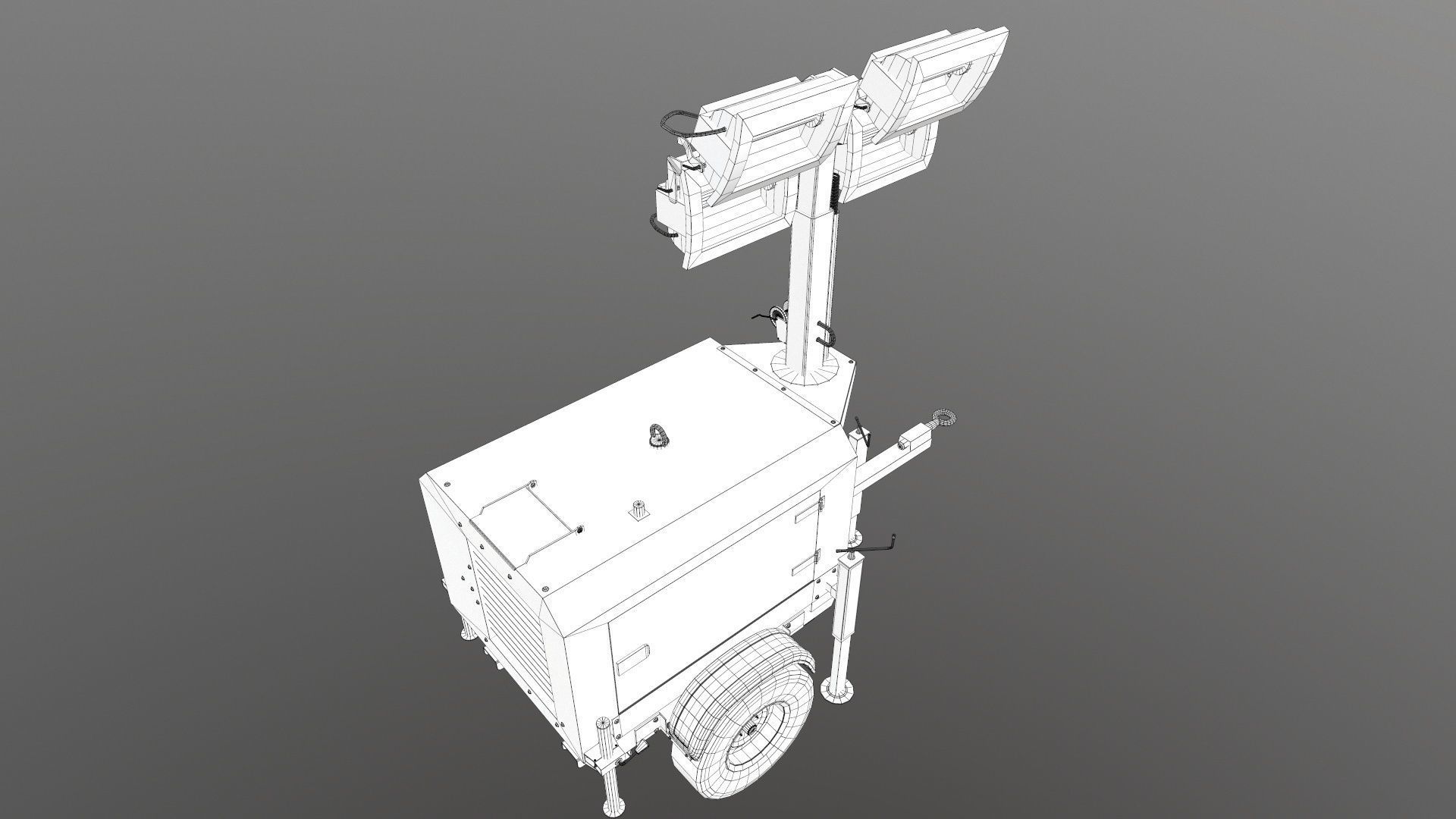 Tower Lamp 3D Model Low-poly 3D model_24