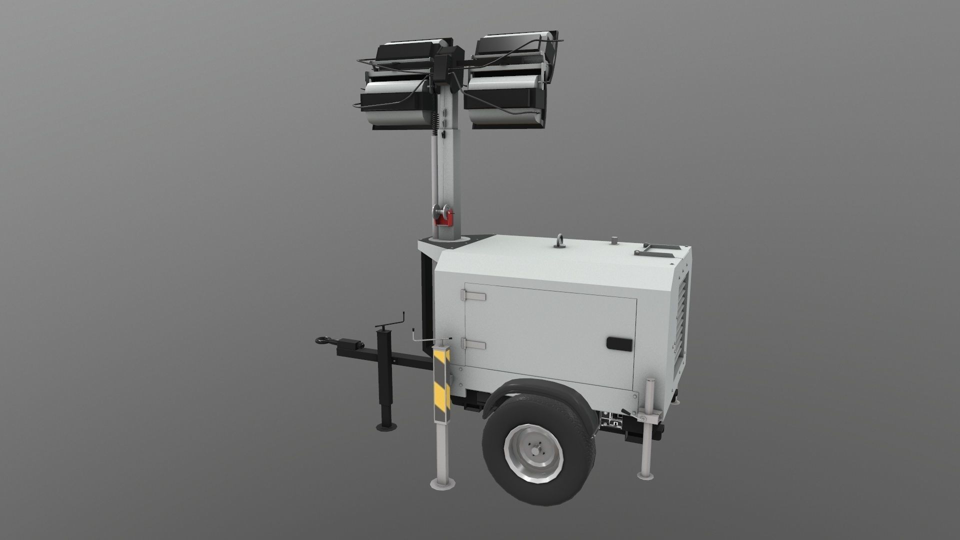 Tower Lamp 3D Model Low-poly 3D model_4