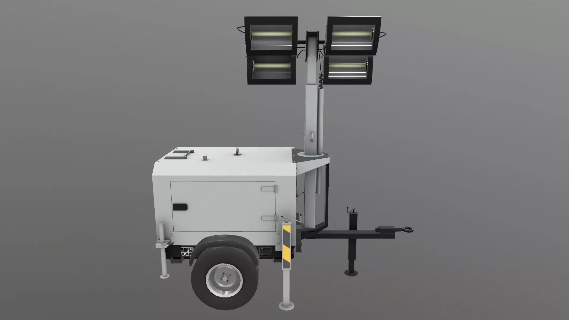 Tower Lamp 3D Model Low-poly 3D model_0