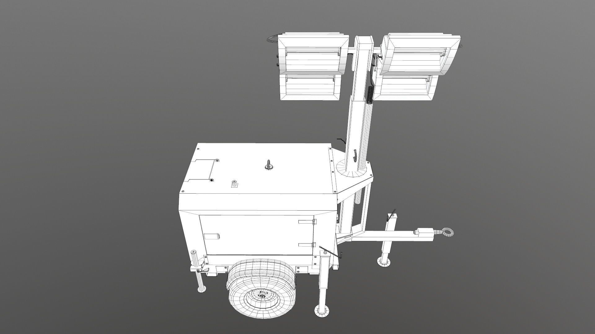 Tower Lamp 3D Model Low-poly 3D model_23