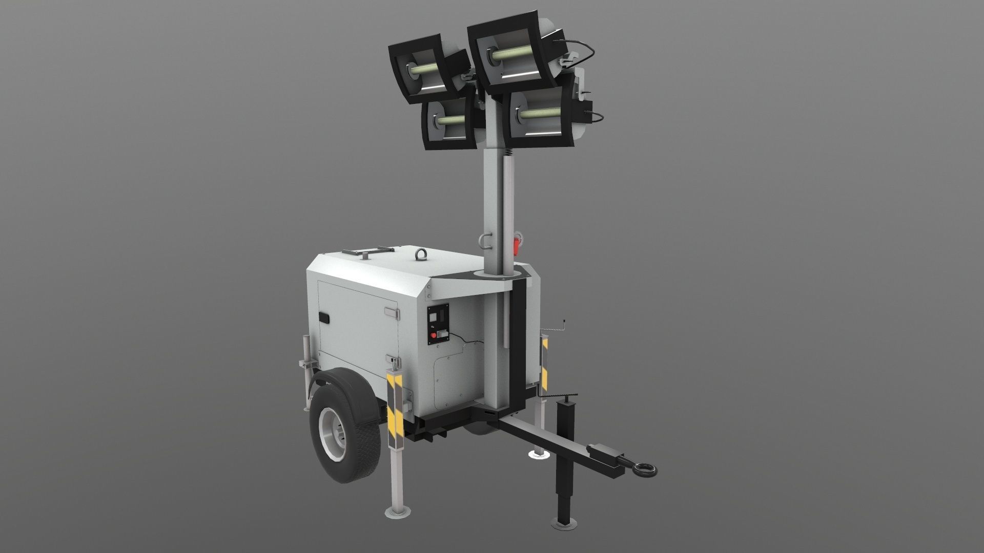 Tower Lamp 3D Model Low-poly 3D model_2