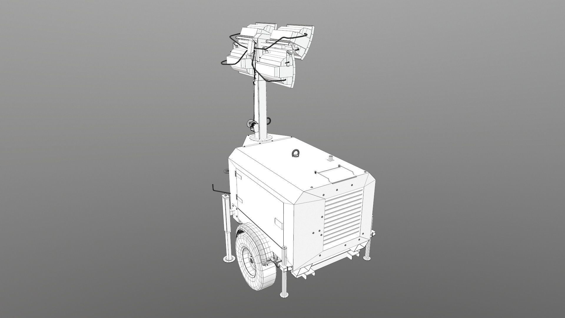 Tower Lamp 3D Model Low-poly 3D model_27