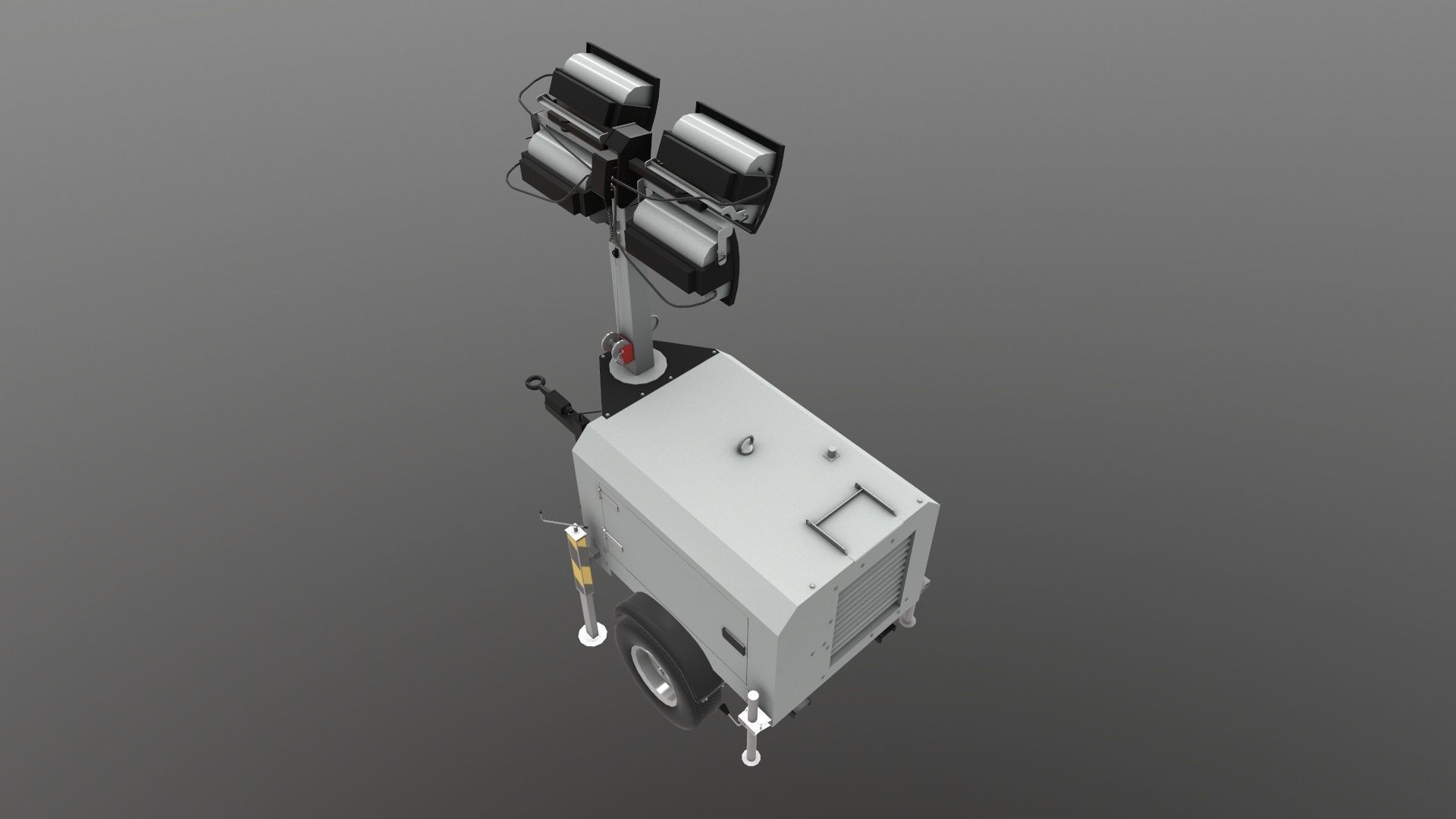 Tower Lamp 3D Model Low-poly 3D model_22