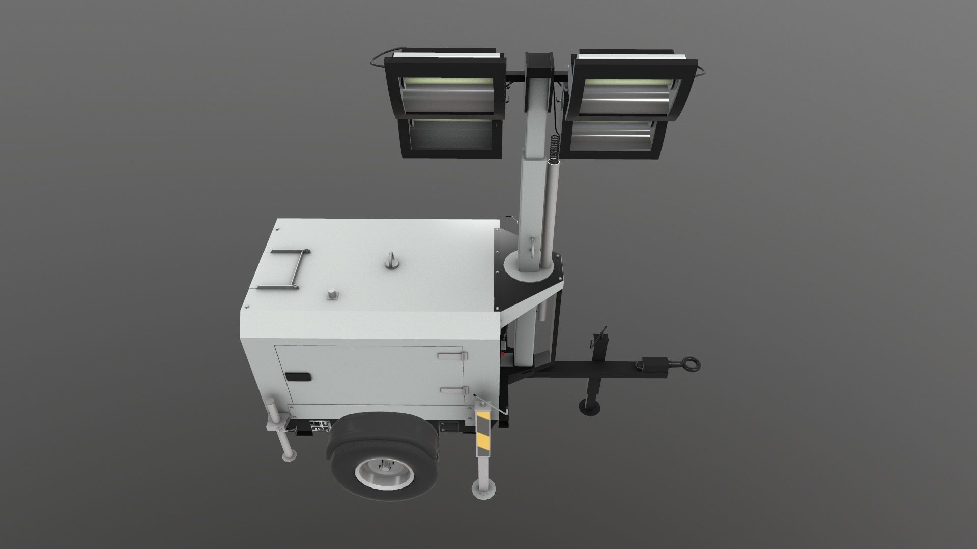 Tower Lamp 3D Model Low-poly 3D model_20