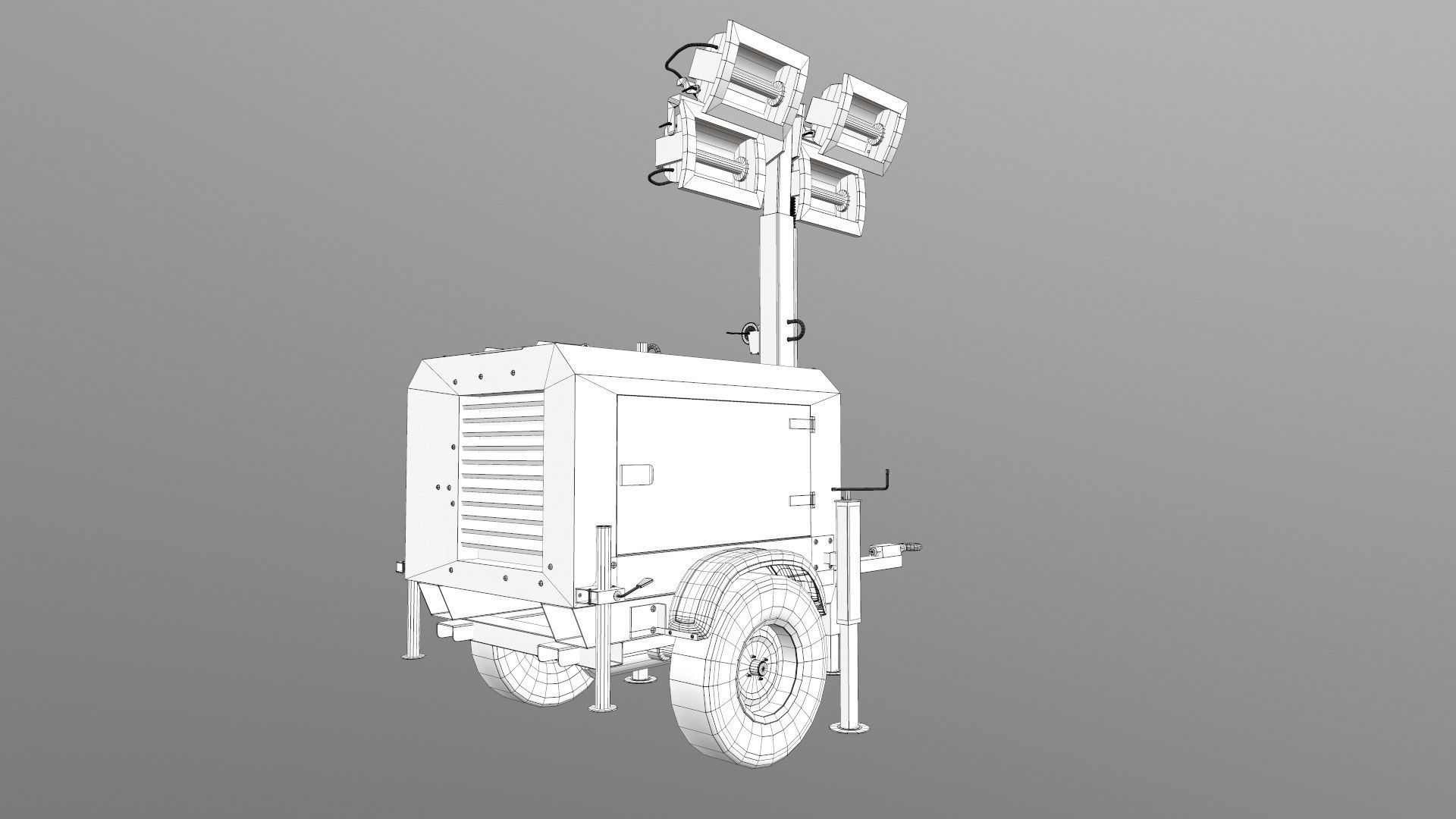 Tower Lamp 3D Model Low-poly 3D model_28