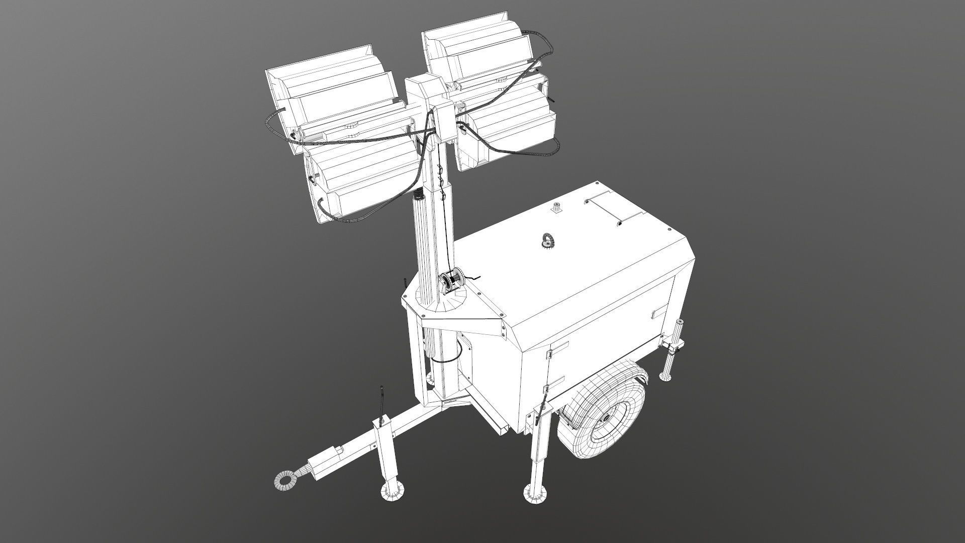 Tower Lamp 3D Model Low-poly 3D model_26