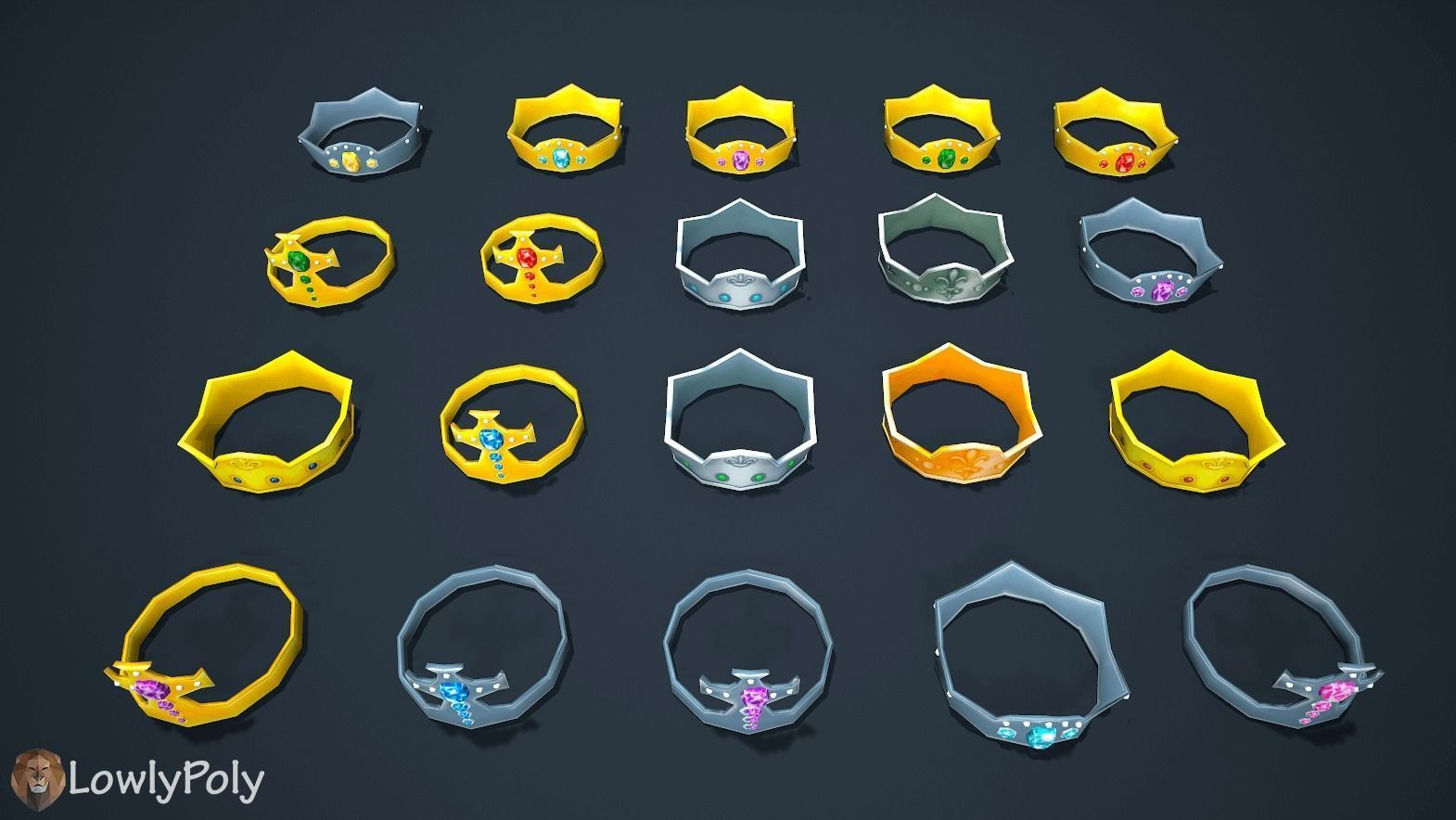 Fantasy Treasure Pack Low-poly 3D model_16