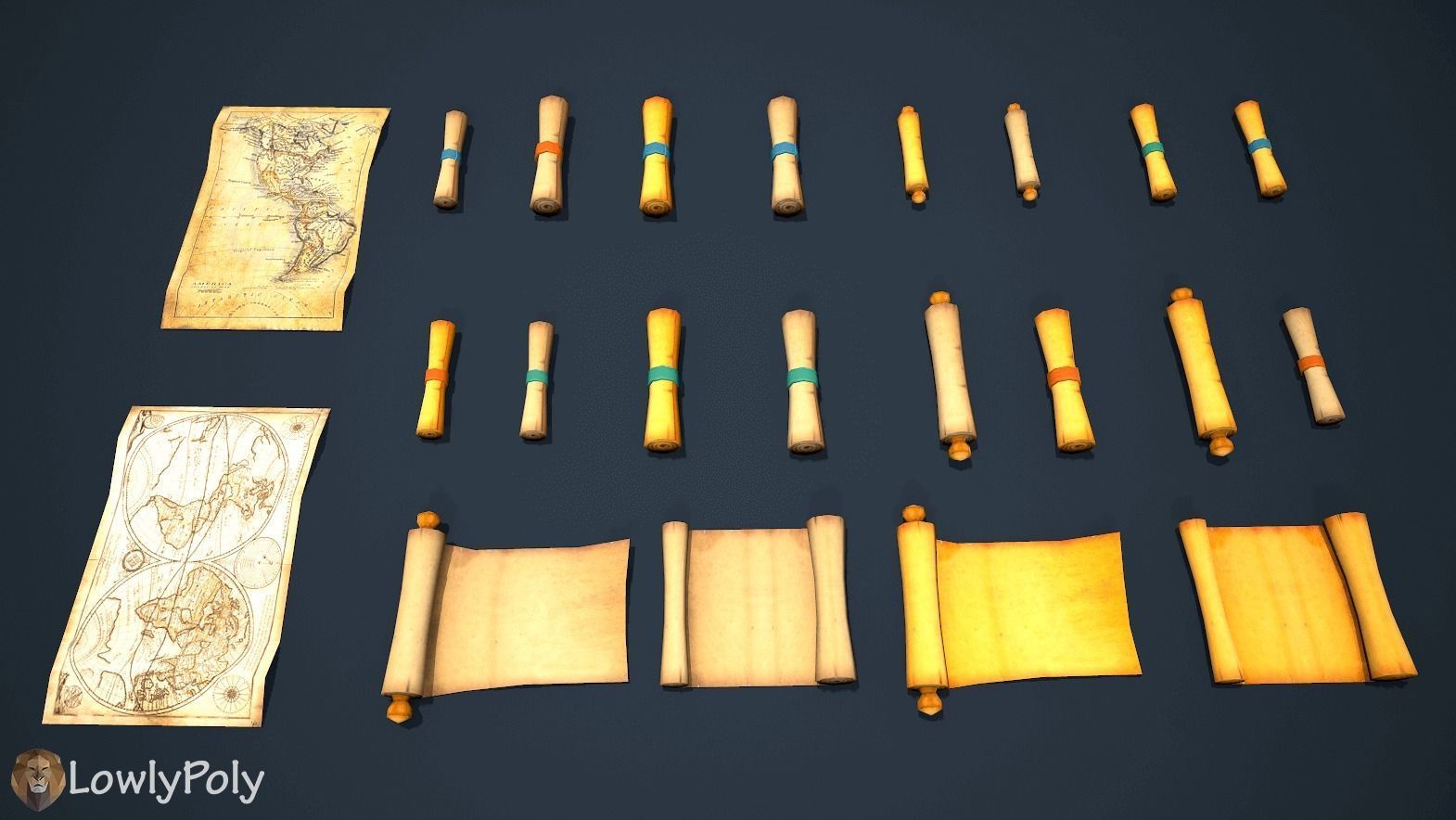 Fantasy Treasure Pack Low-poly 3D model_1