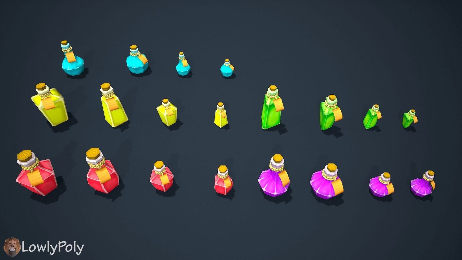 Fantasy Treasure Pack Low-poly 3D model_13