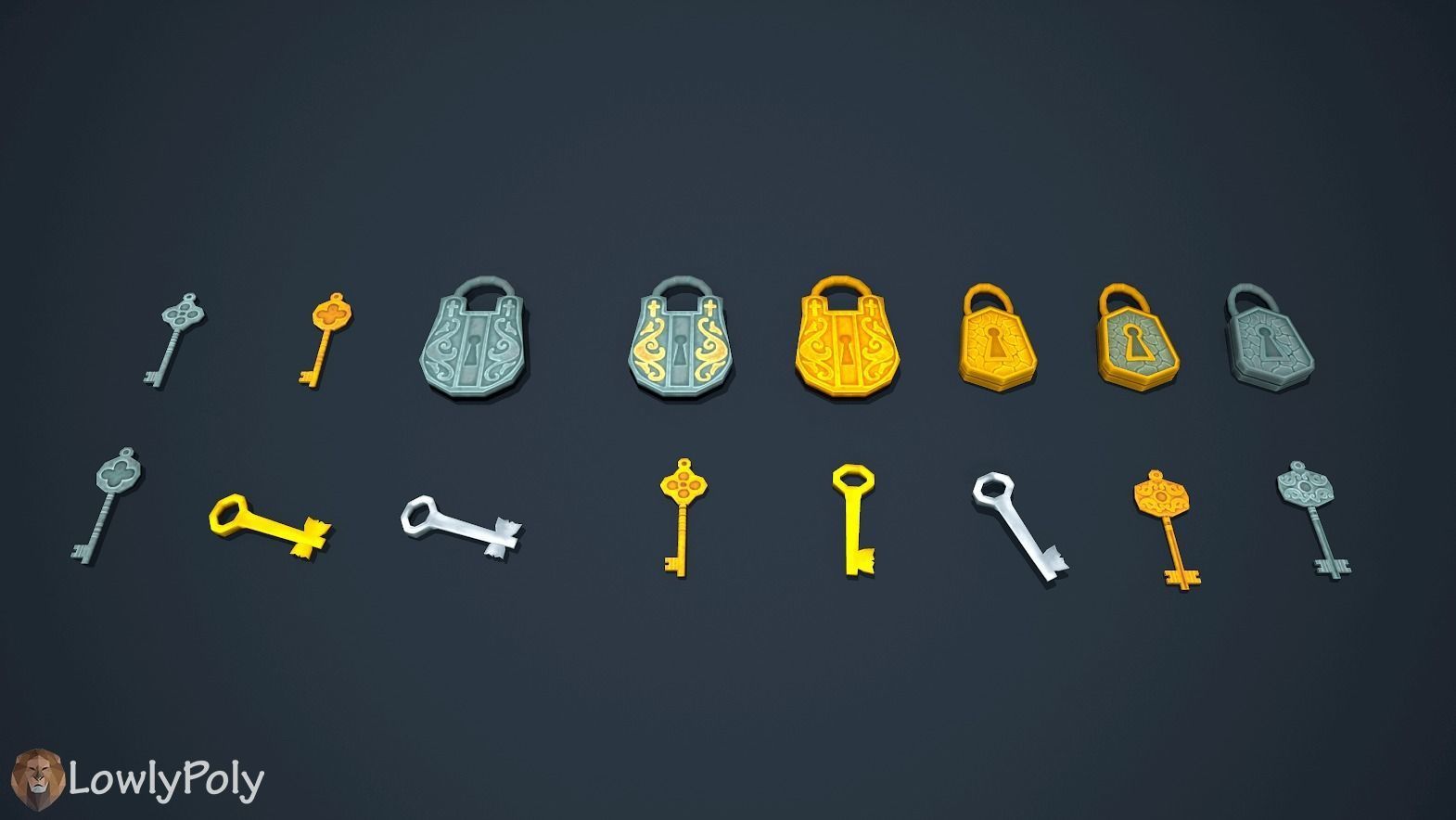 Fantasy Treasure Pack Low-poly 3D model_10