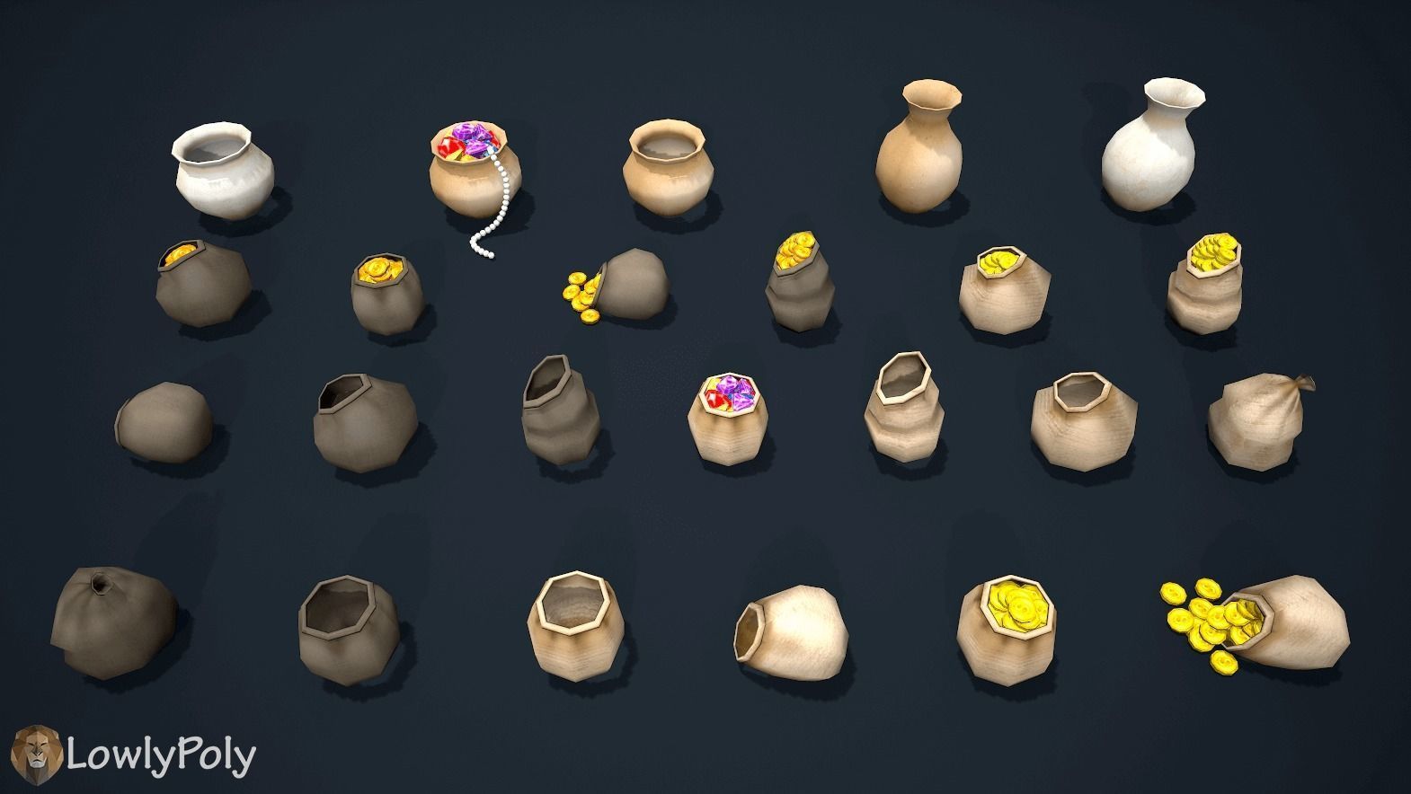 Fantasy Treasure Pack Low-poly 3D model_15