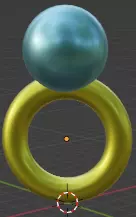 Ring with Blue pearl Free low-poly 3D model_0