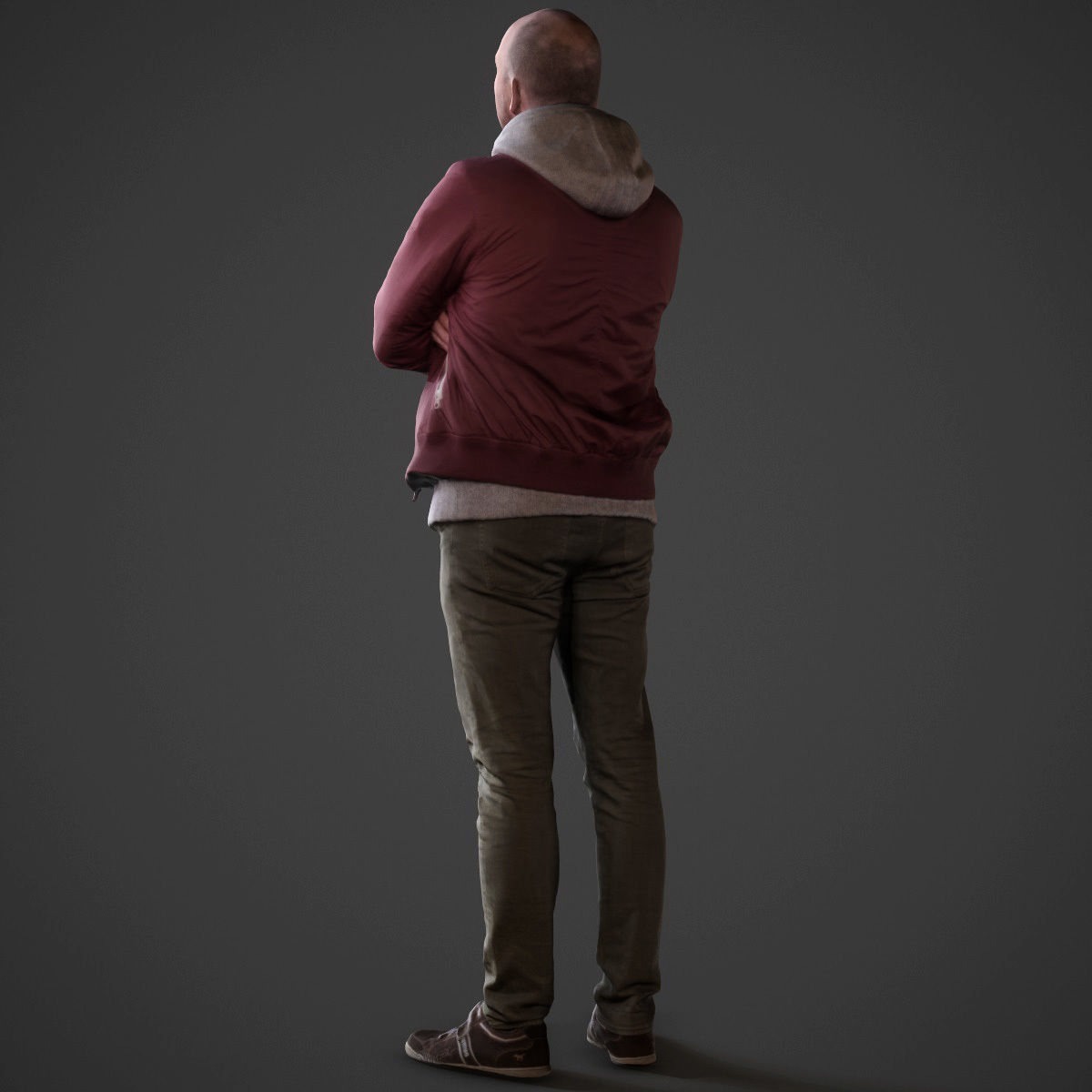 Casual Man Low-poly 3D model_2