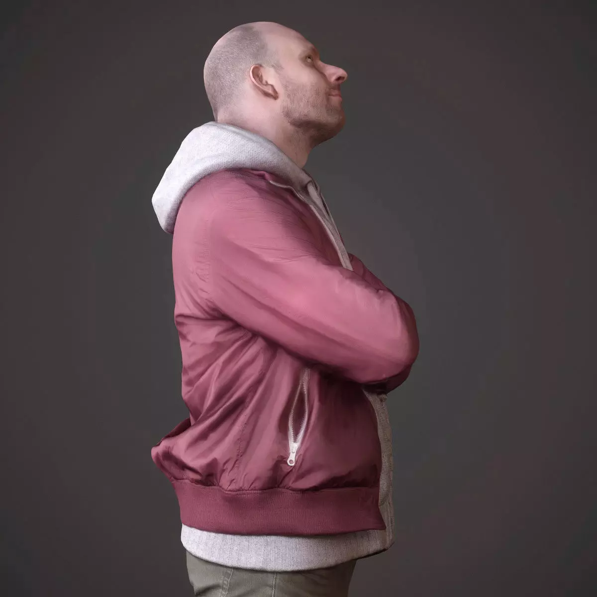 Casual Man Low-poly 3D model_0