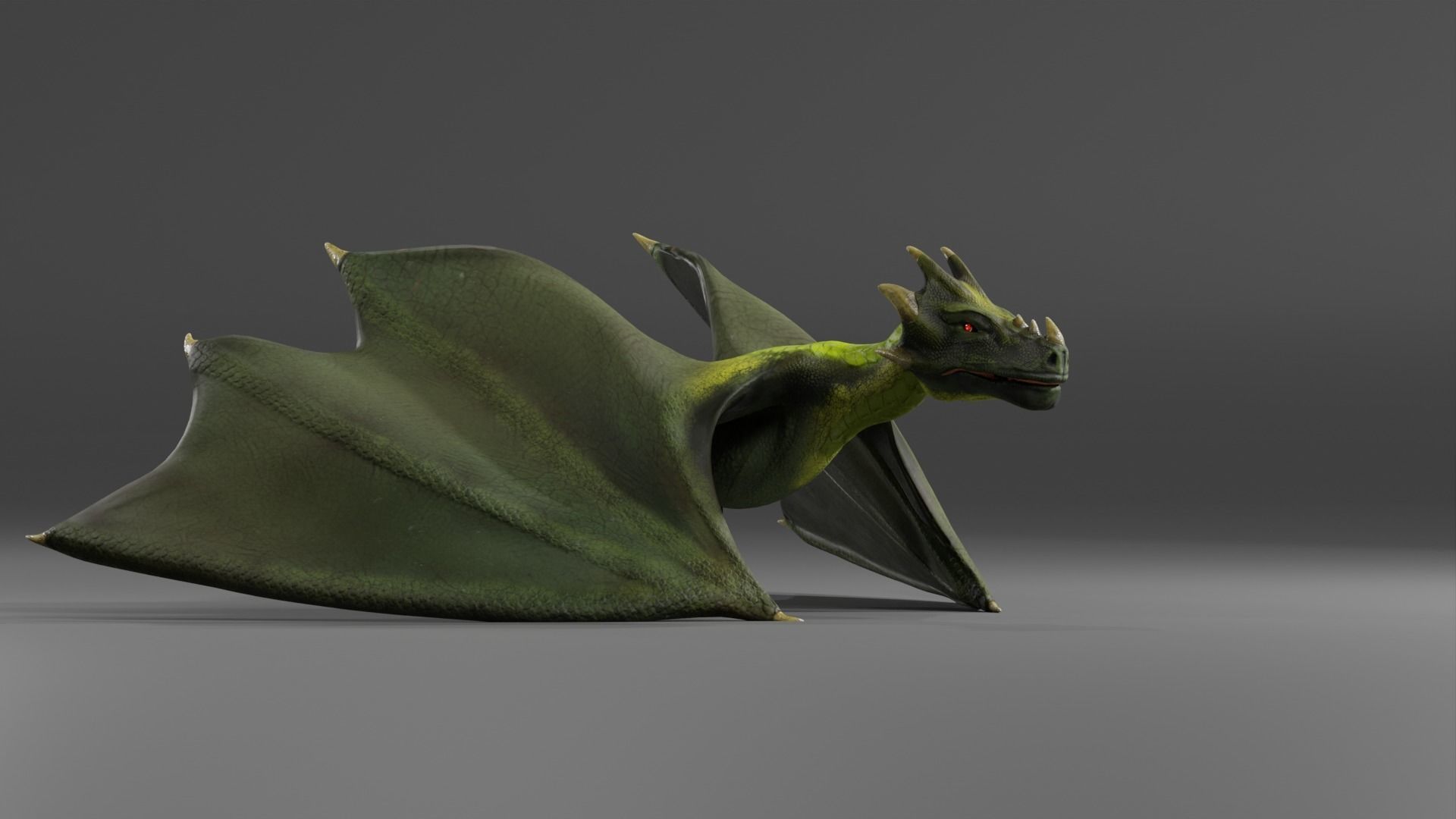 Fantasy Fire Dragons Low-poly 3D model_56