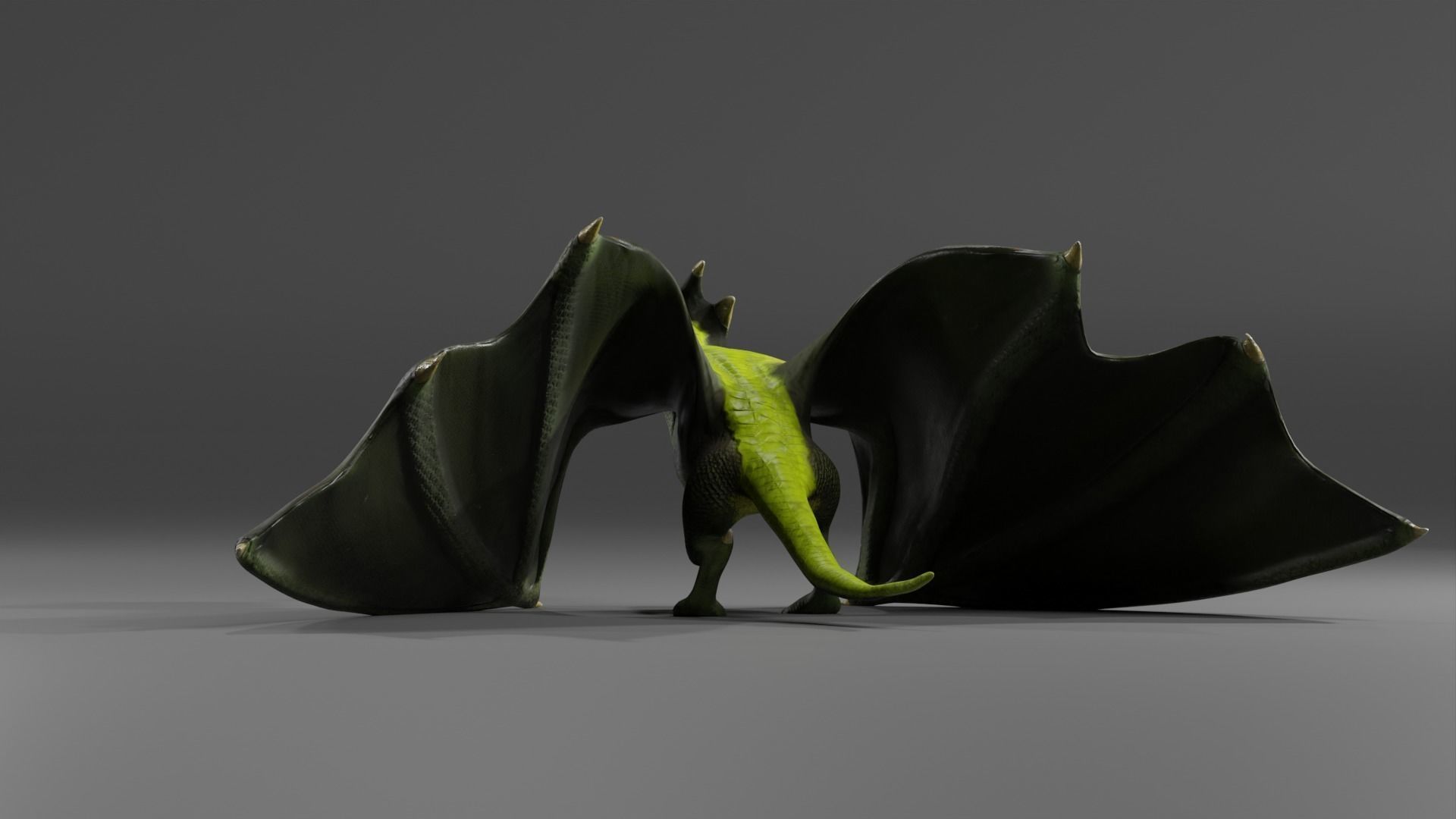 Fantasy Fire Dragons Low-poly 3D model_68