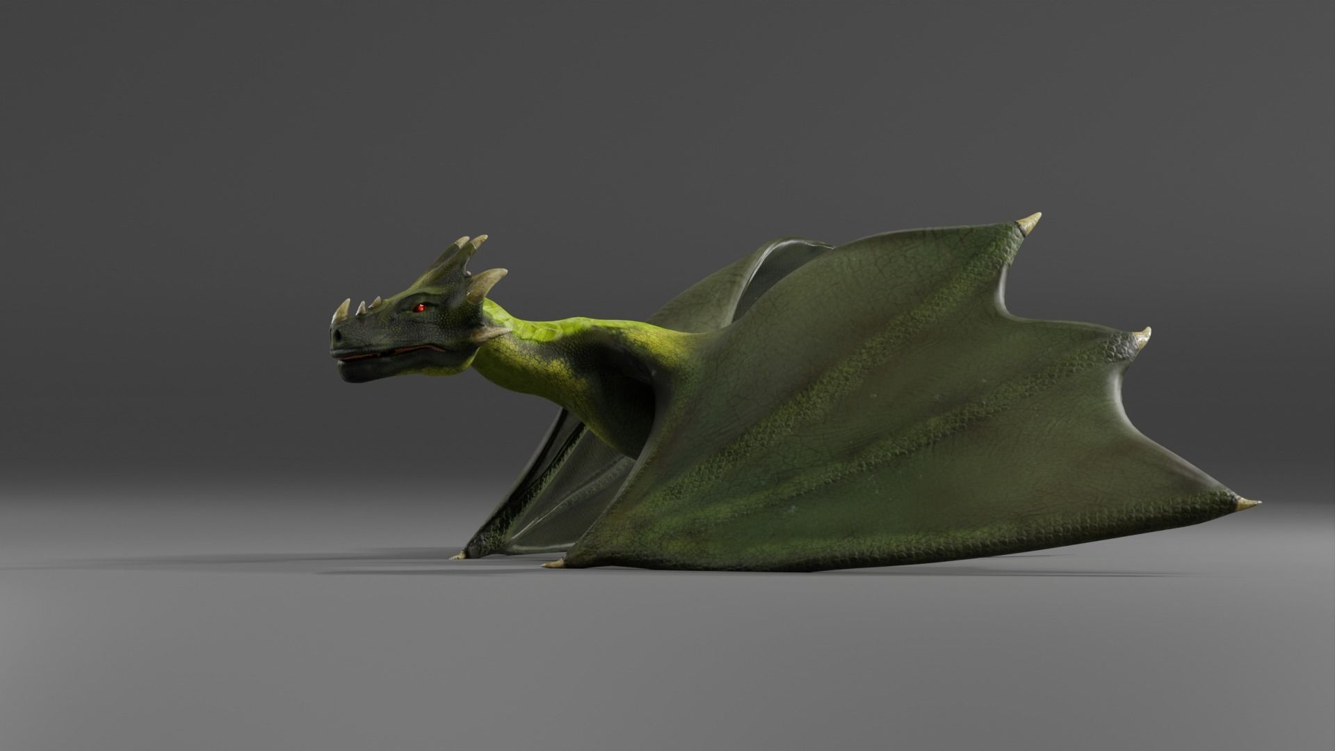 Fantasy Fire Dragons Low-poly 3D model_67