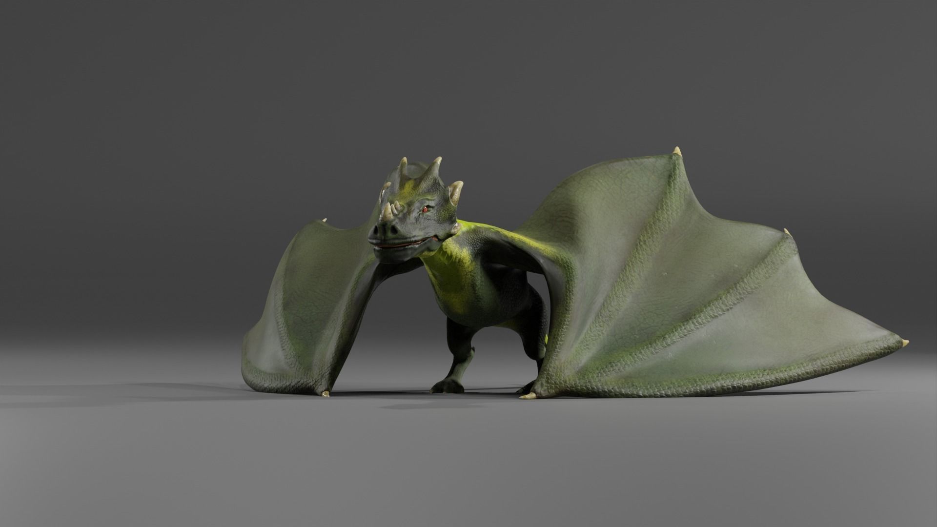 Fantasy Fire Dragons Low-poly 3D model_53