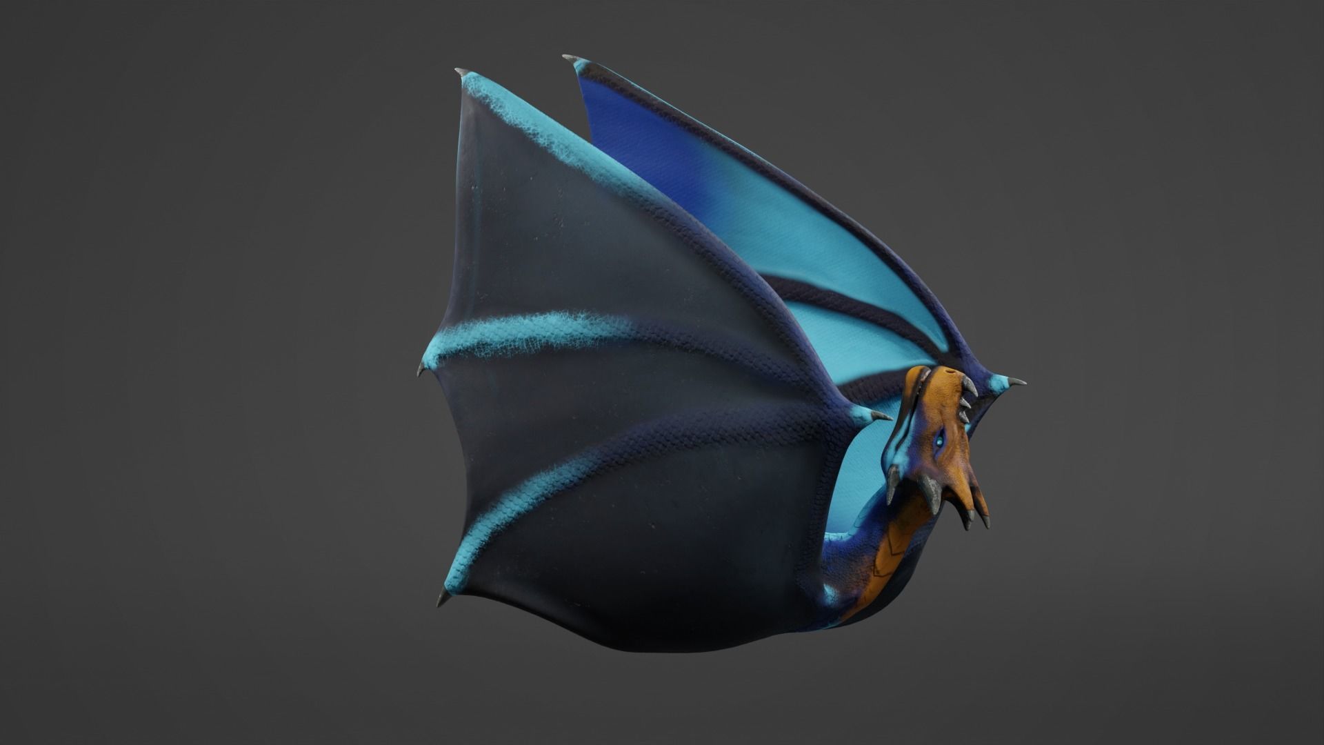 Fantasy Fire Dragons Low-poly 3D model_21
