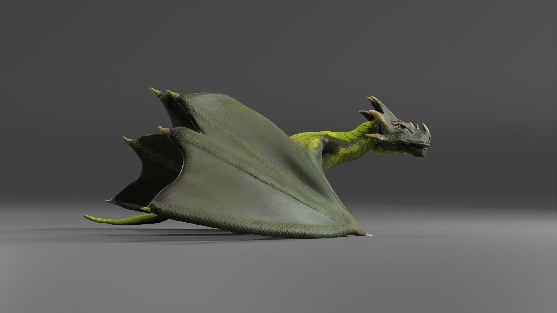 Fantasy Fire Dragons Low-poly 3D model_58