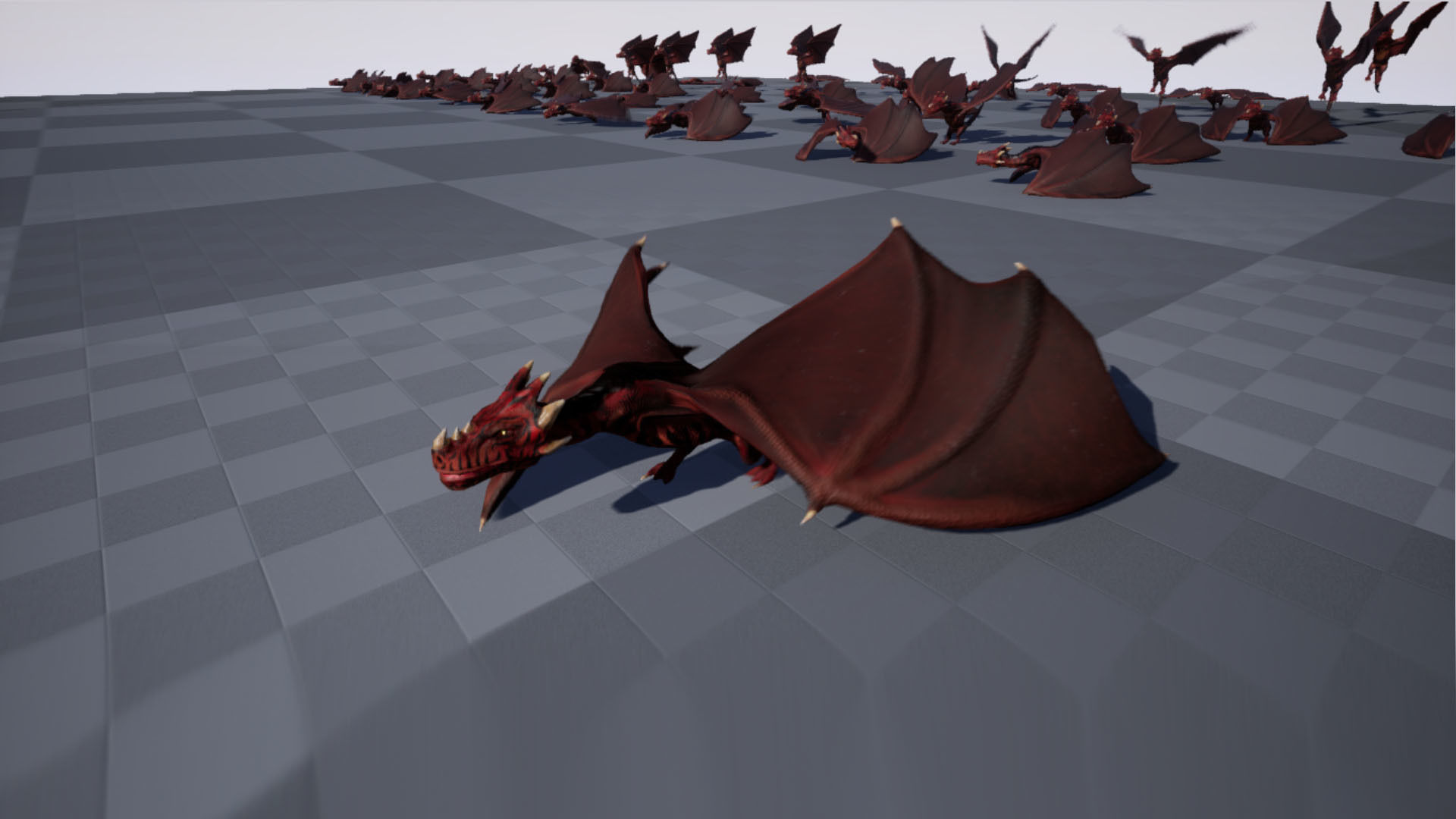 Fantasy Fire Dragons Low-poly 3D model_35