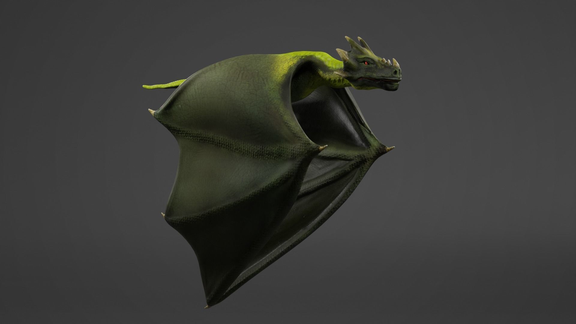 Fantasy Fire Dragons Low-poly 3D model_19