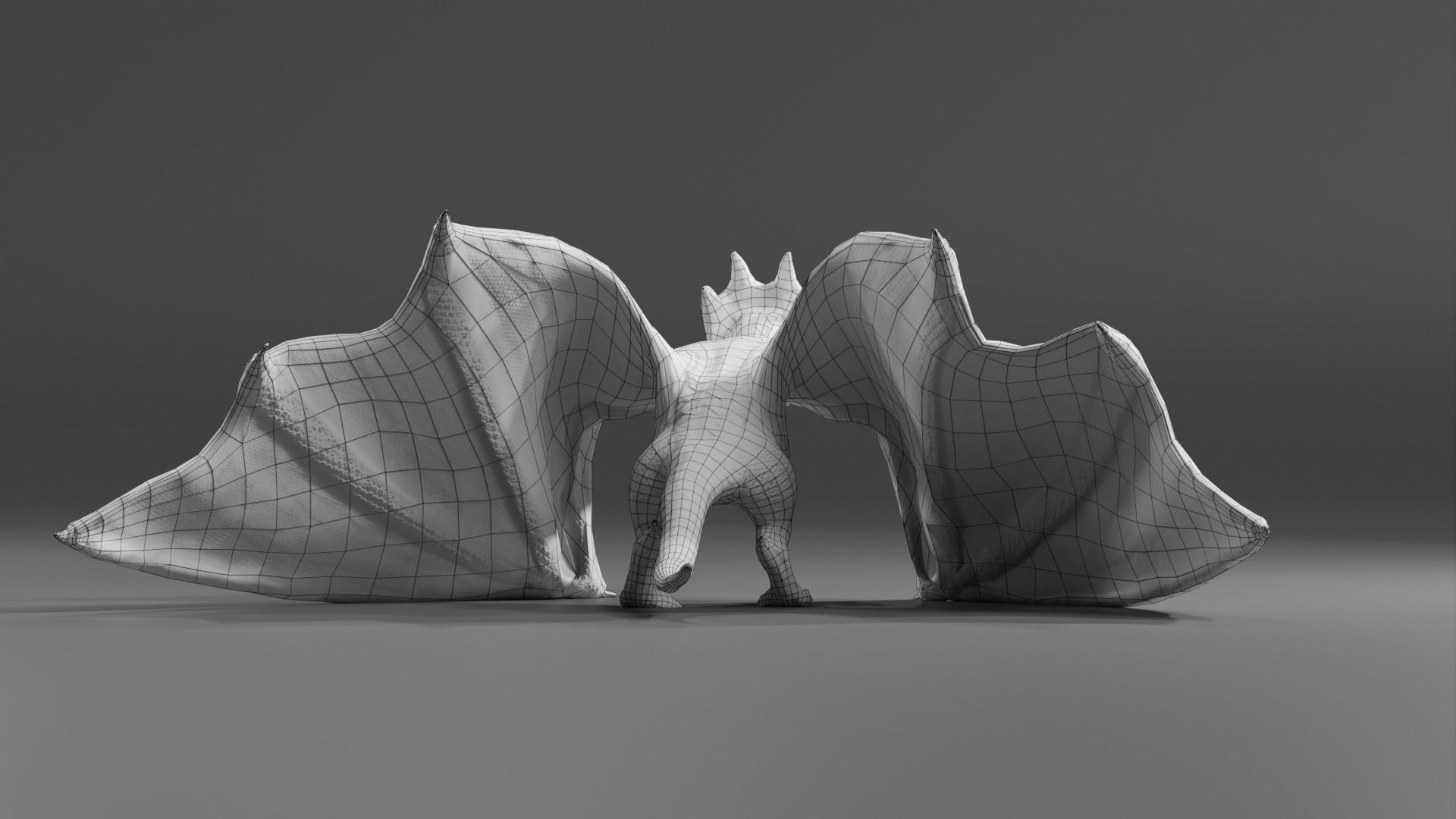 Fantasy Fire Dragons Low-poly 3D model_45