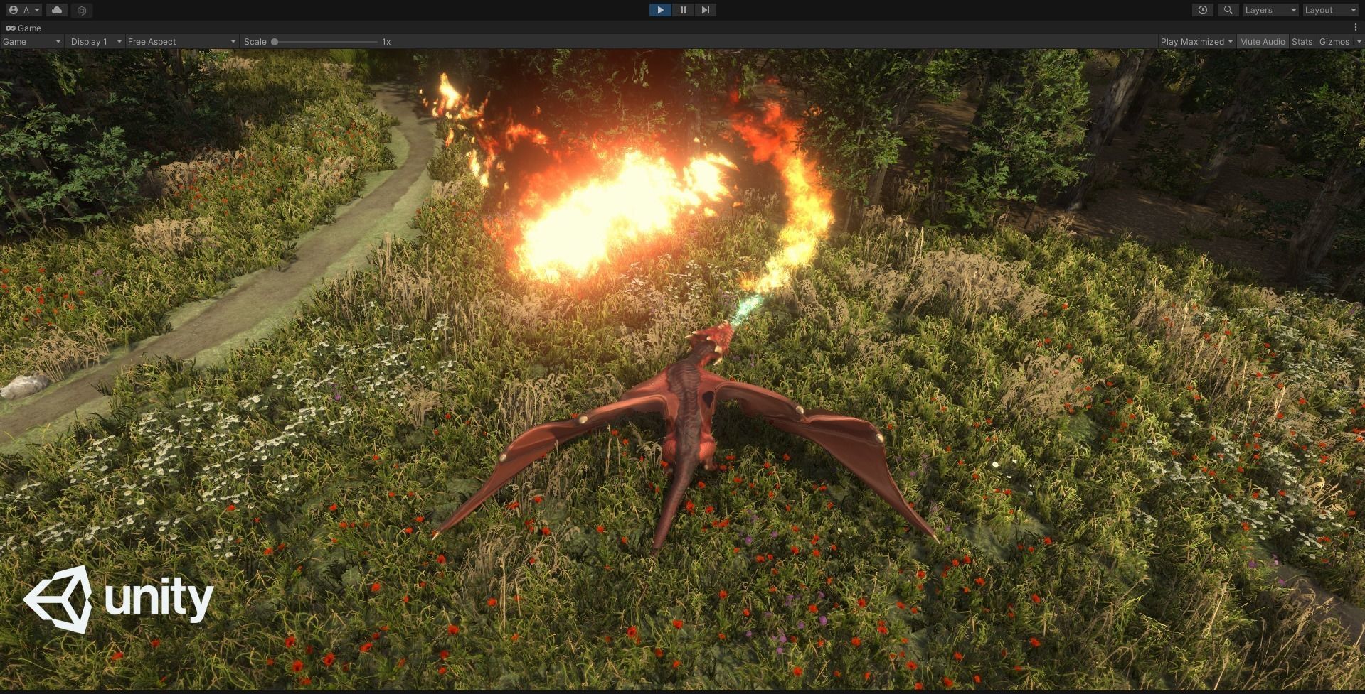 Fantasy Fire Dragons Low-poly 3D model_30