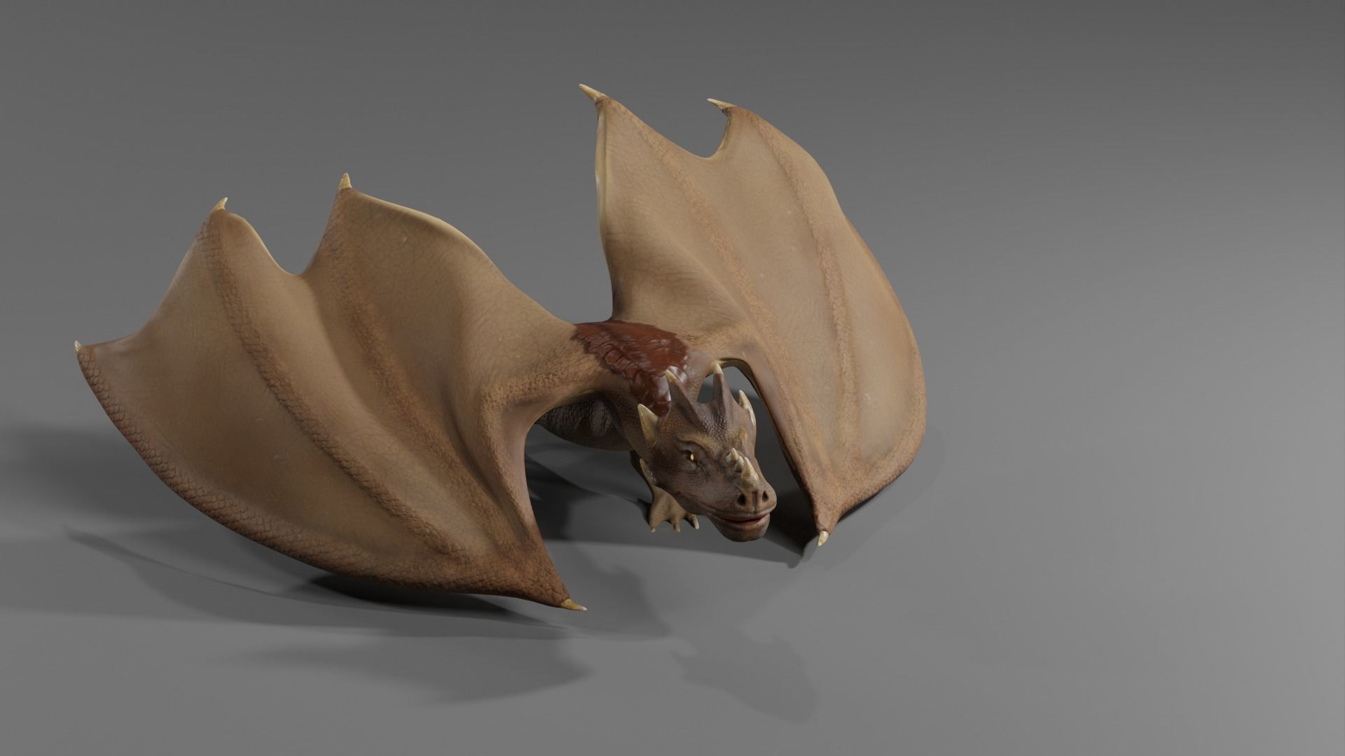 Fantasy Fire Dragons Low-poly 3D model_23