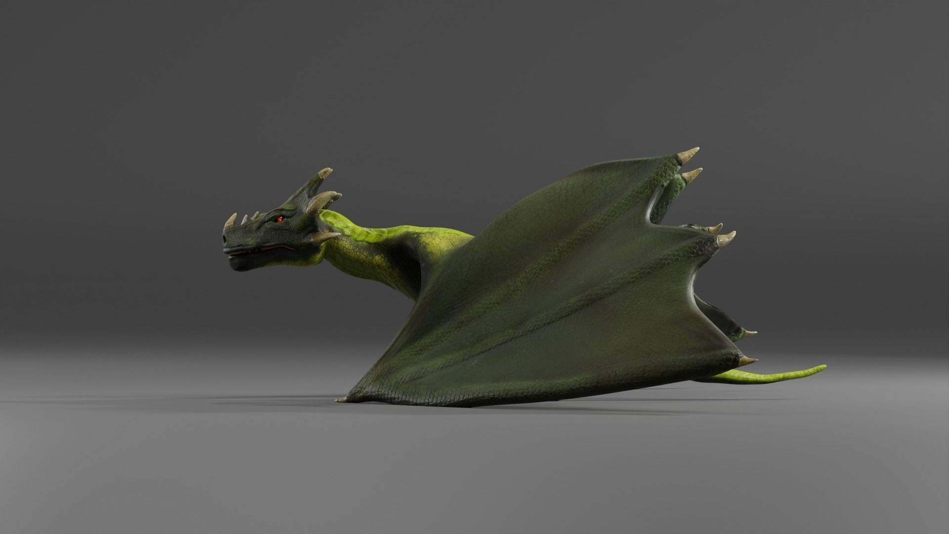 Fantasy Fire Dragons Low-poly 3D model_65