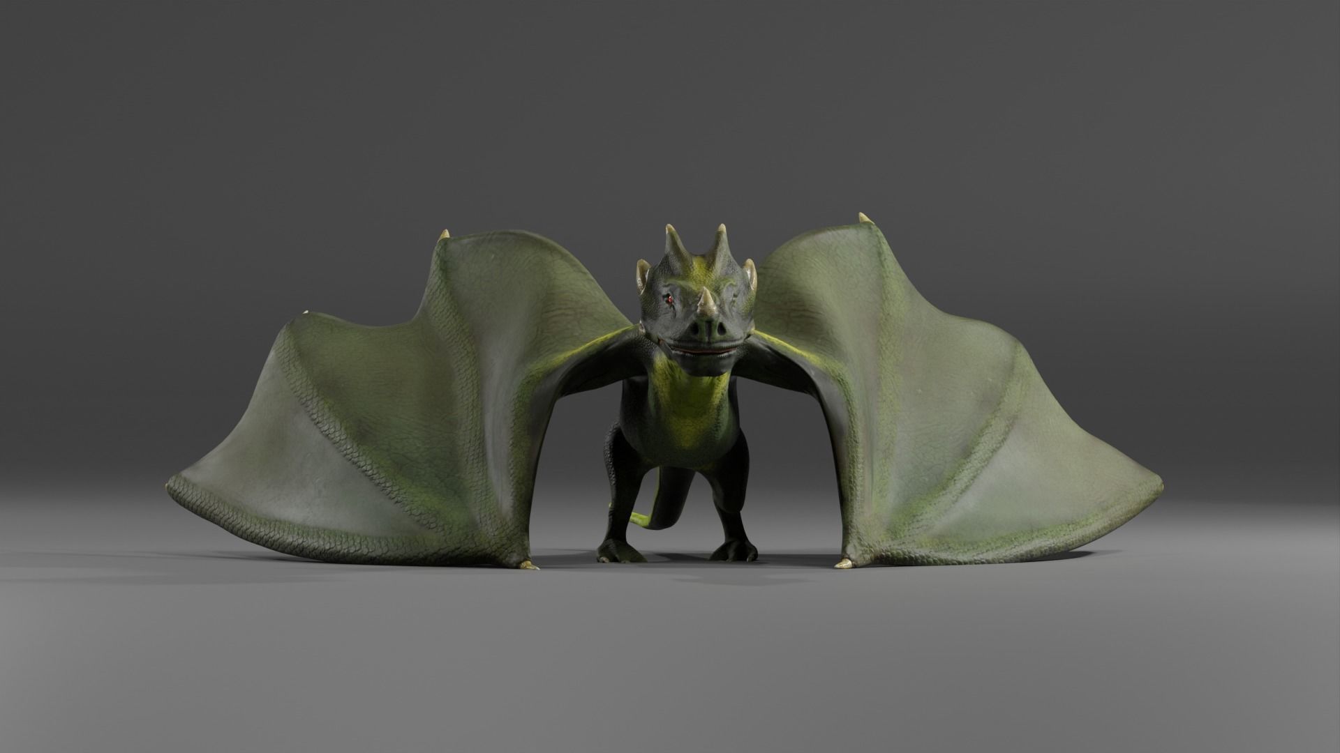 Fantasy Fire Dragons Low-poly 3D model_54