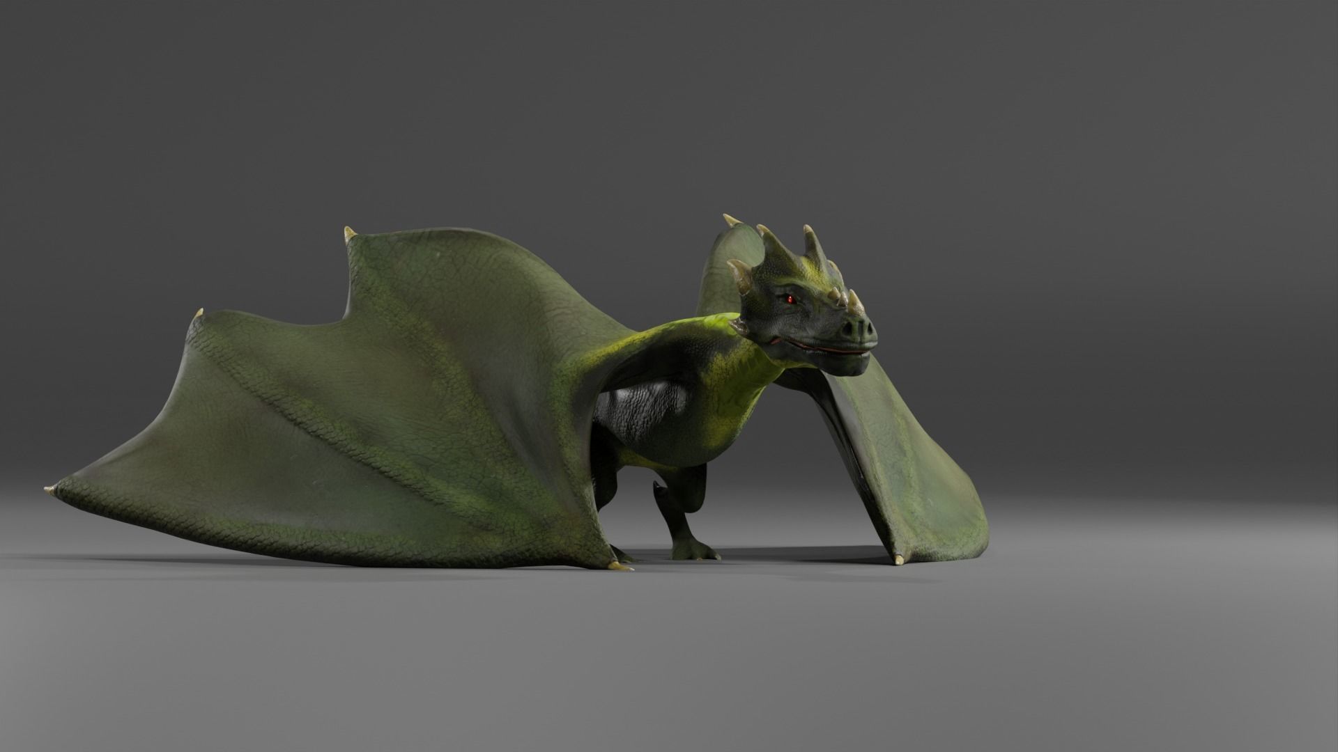 Fantasy Fire Dragons Low-poly 3D model_55