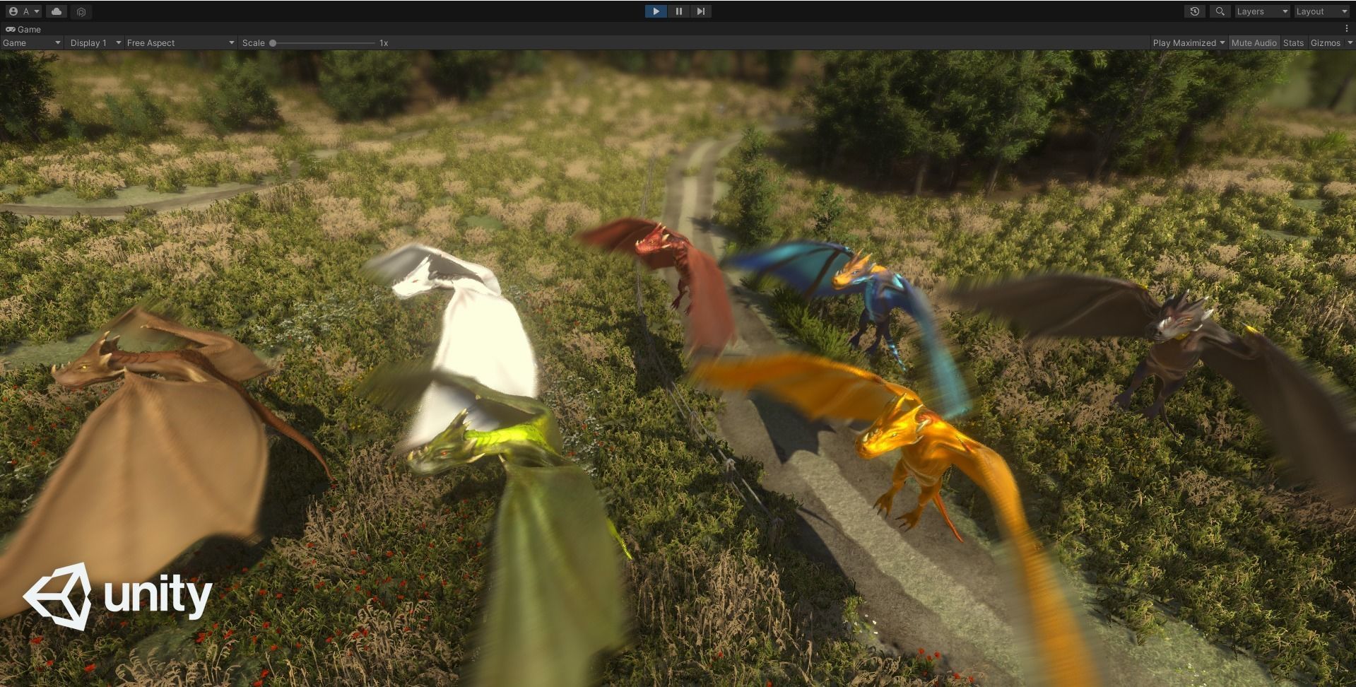 Fantasy Fire Dragons Low-poly 3D model_29