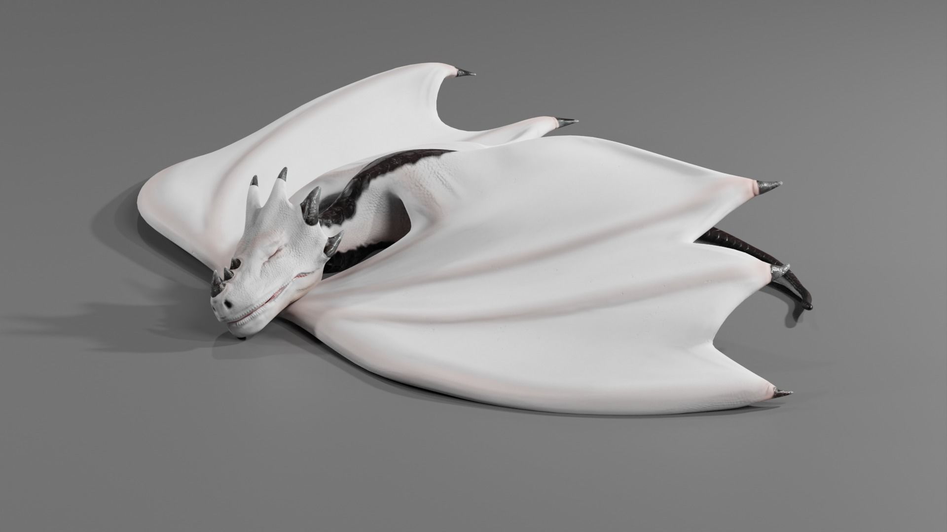 Fantasy Fire Dragons Low-poly 3D model_24