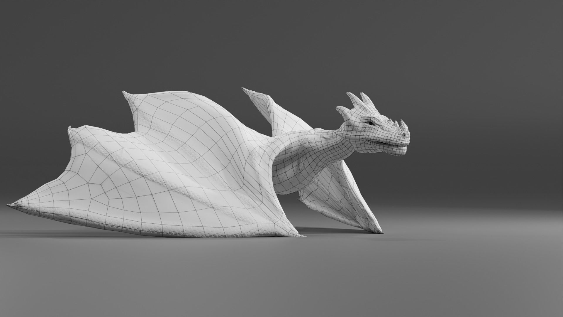 Fantasy Fire Dragons Low-poly 3D model_40
