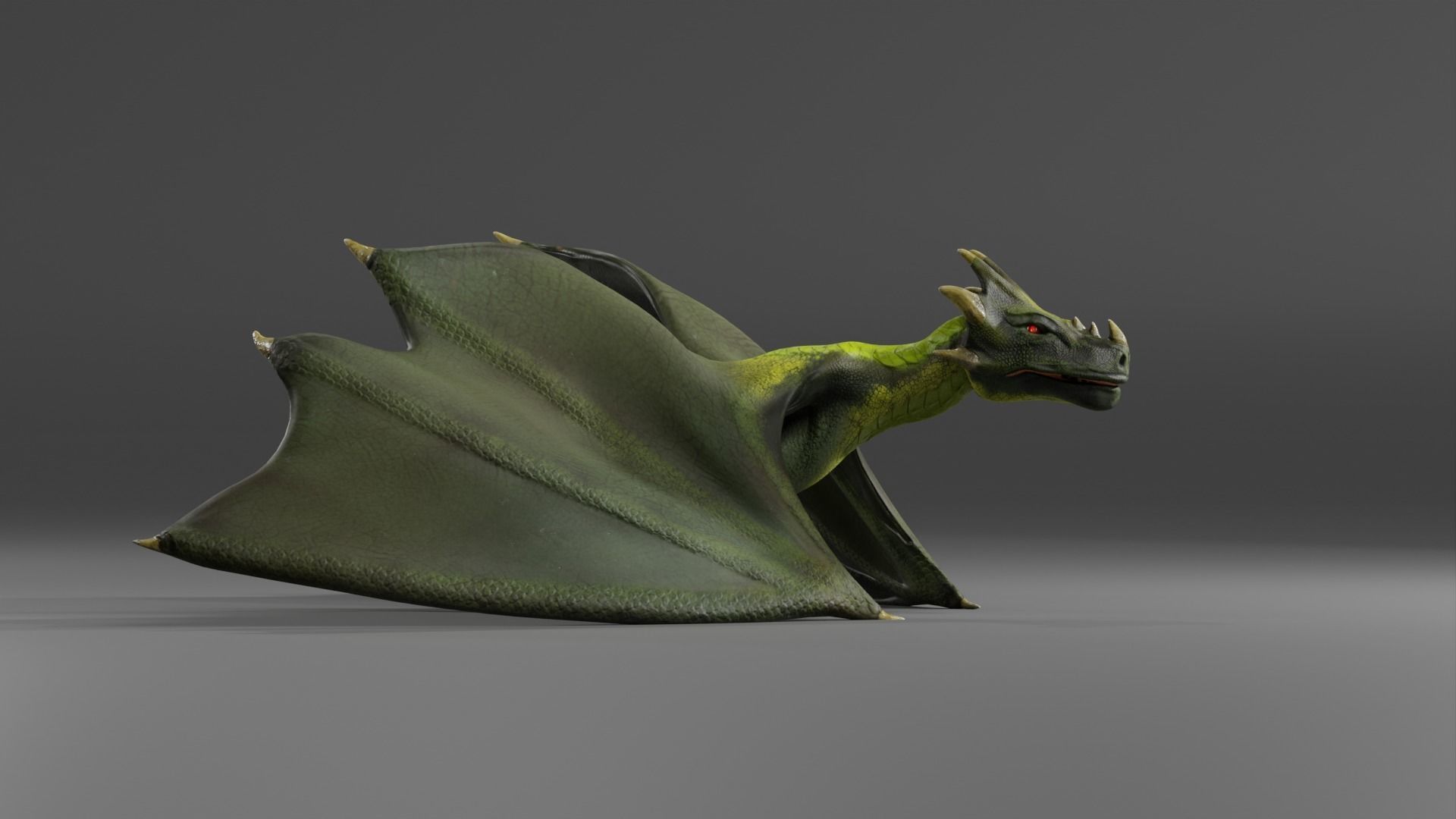 Fantasy Fire Dragons Low-poly 3D model_57