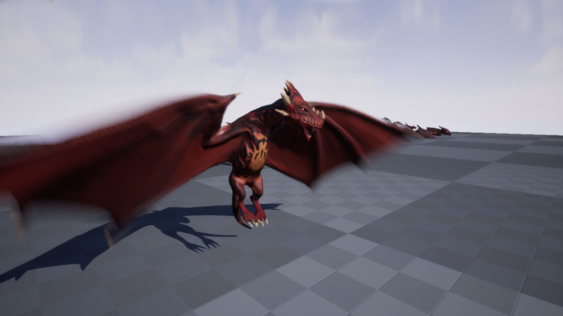 Fantasy Fire Dragons Low-poly 3D model_3