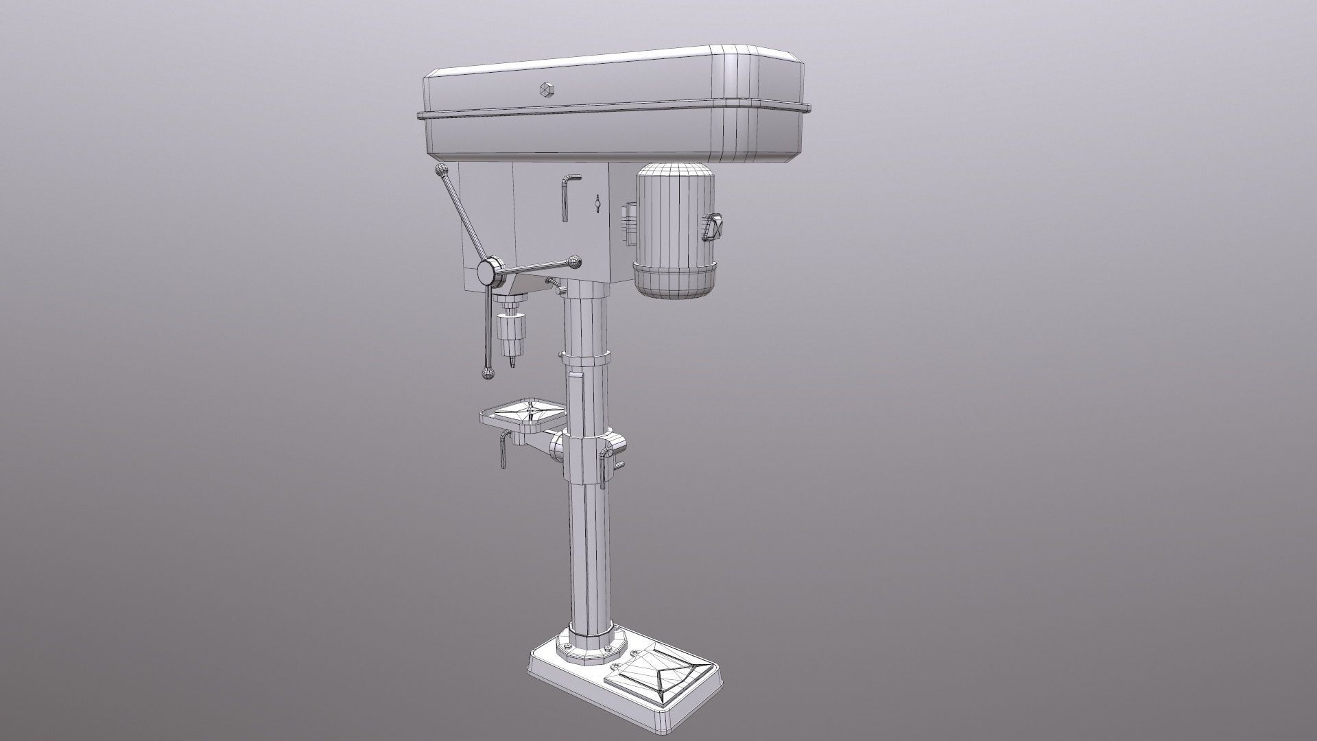 Drill Machine 3D Model  Low-poly 3D model_15