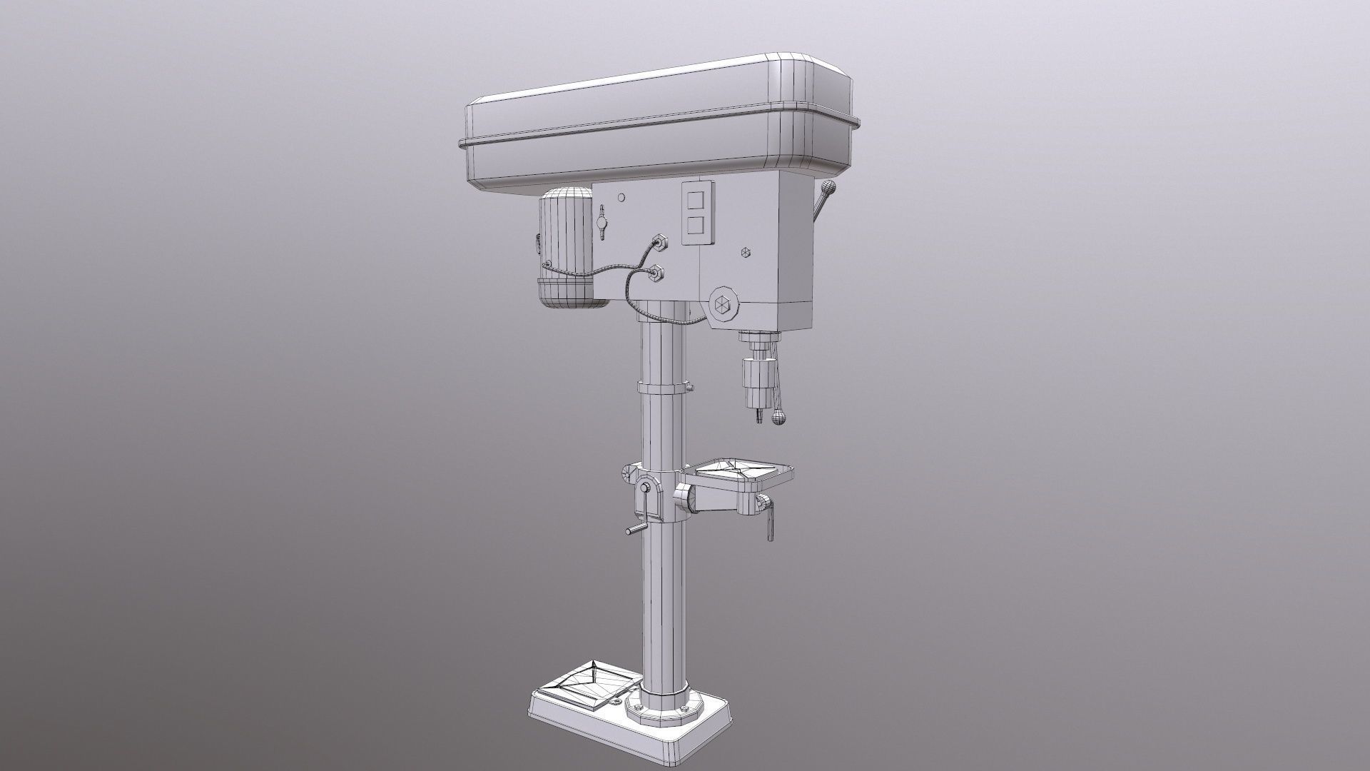 Drill Machine 3D Model  Low-poly 3D model_17