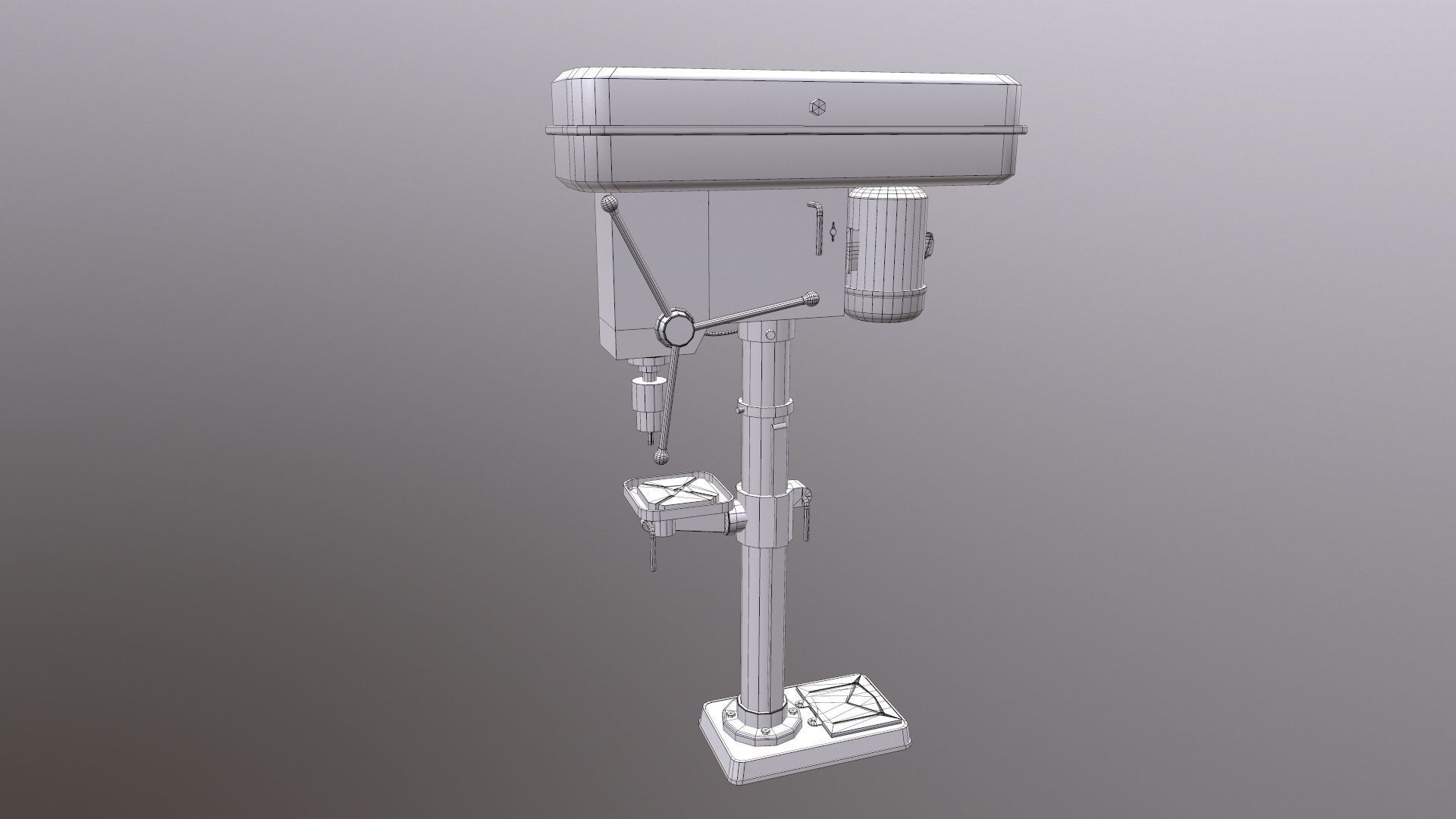Drill Machine 3D Model  Low-poly 3D model_14