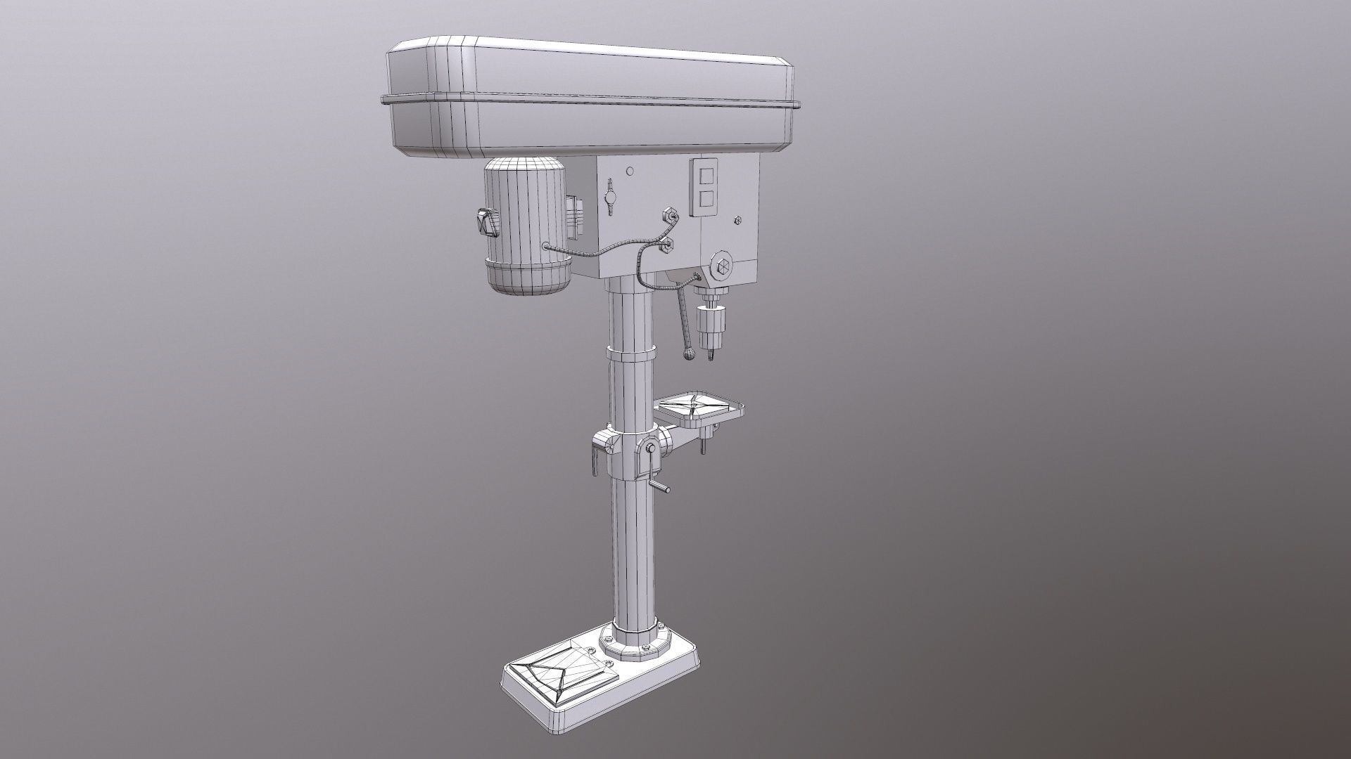 Drill Machine 3D Model  Low-poly 3D model_16