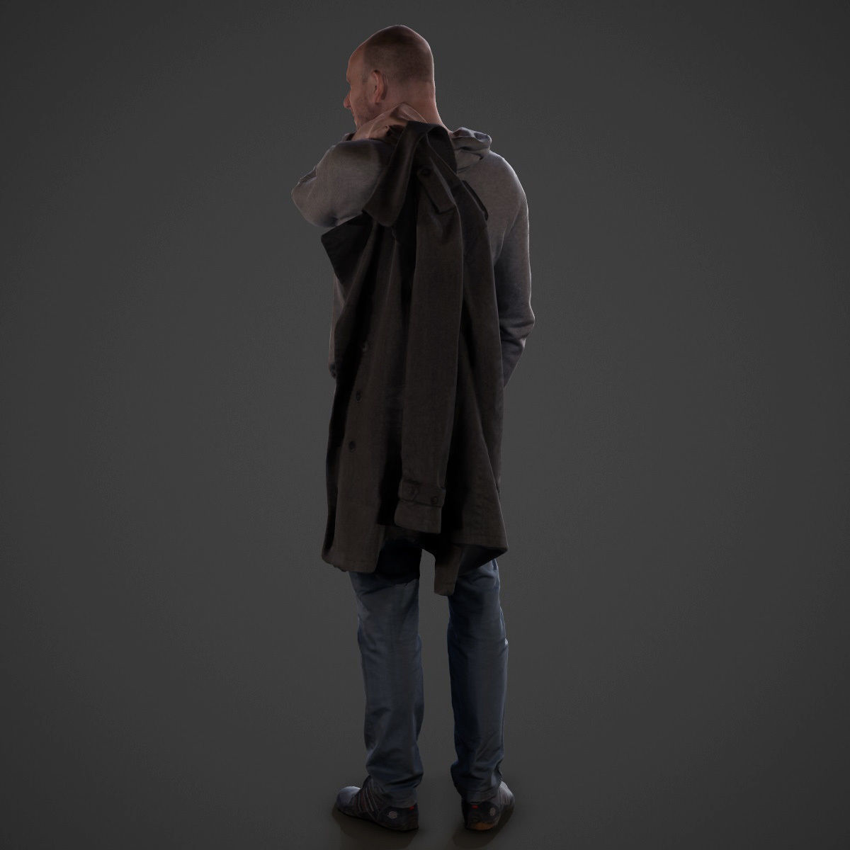 Casual Man Low-poly 3D model_2