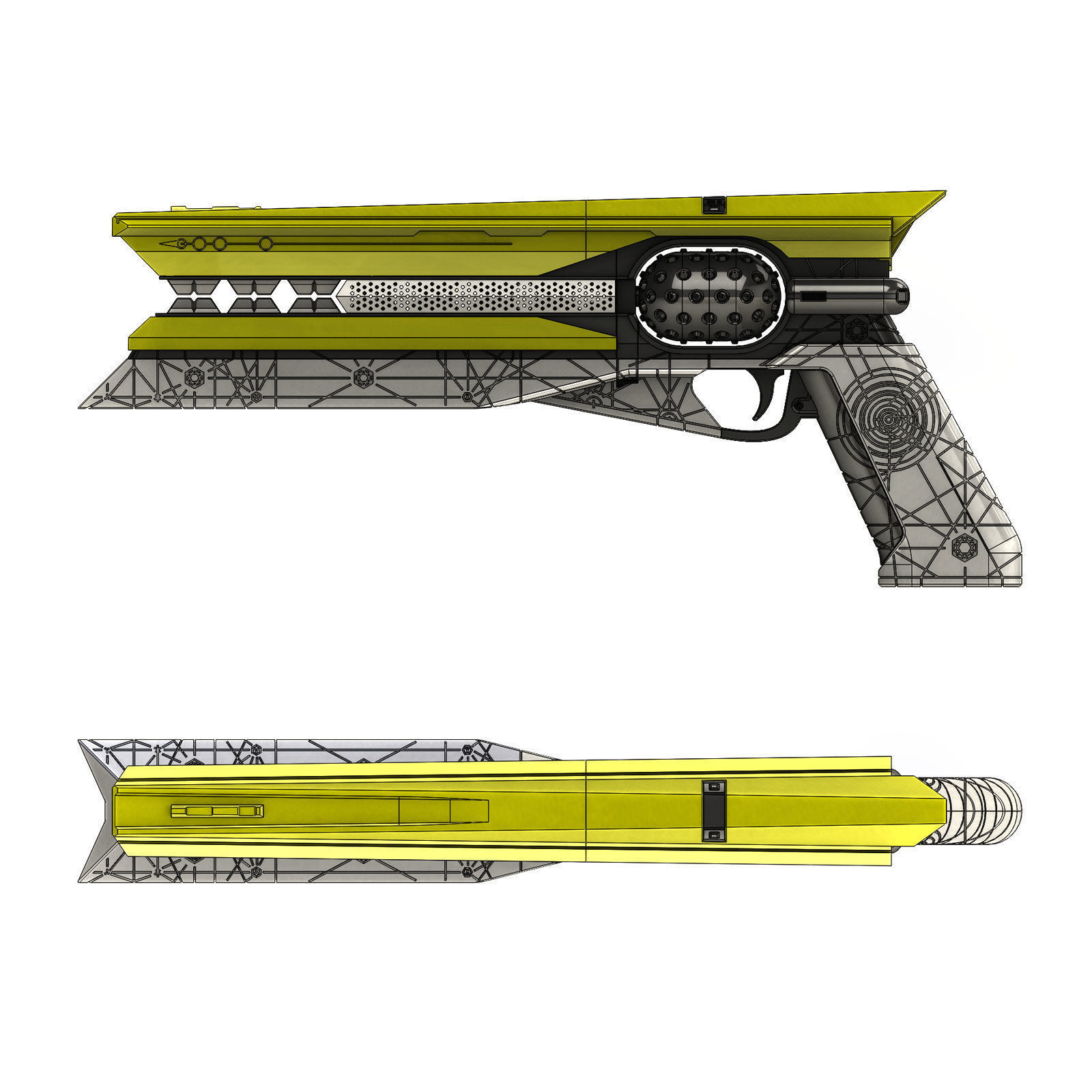 Sunshot Exotic Hand Cannon 3D print model_1