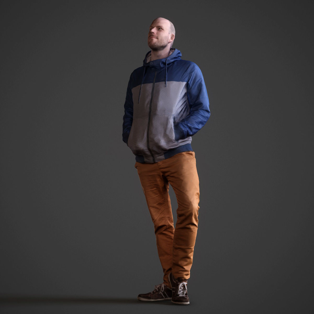 12 Casual Male Characters Low-poly 3D model_17