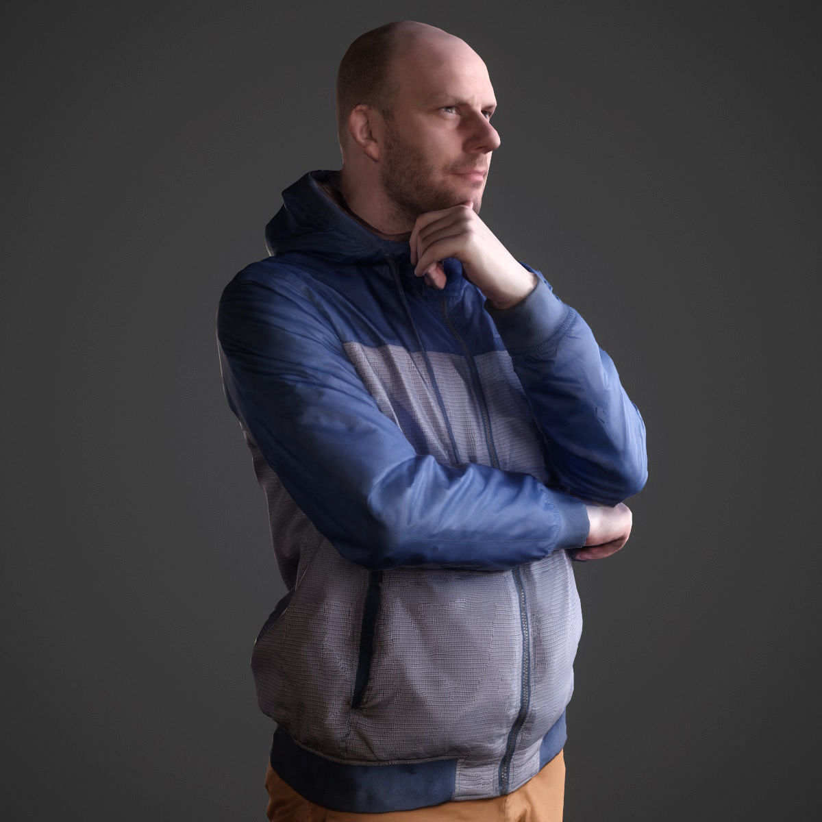 12 Casual Male Characters Low-poly 3D model_12